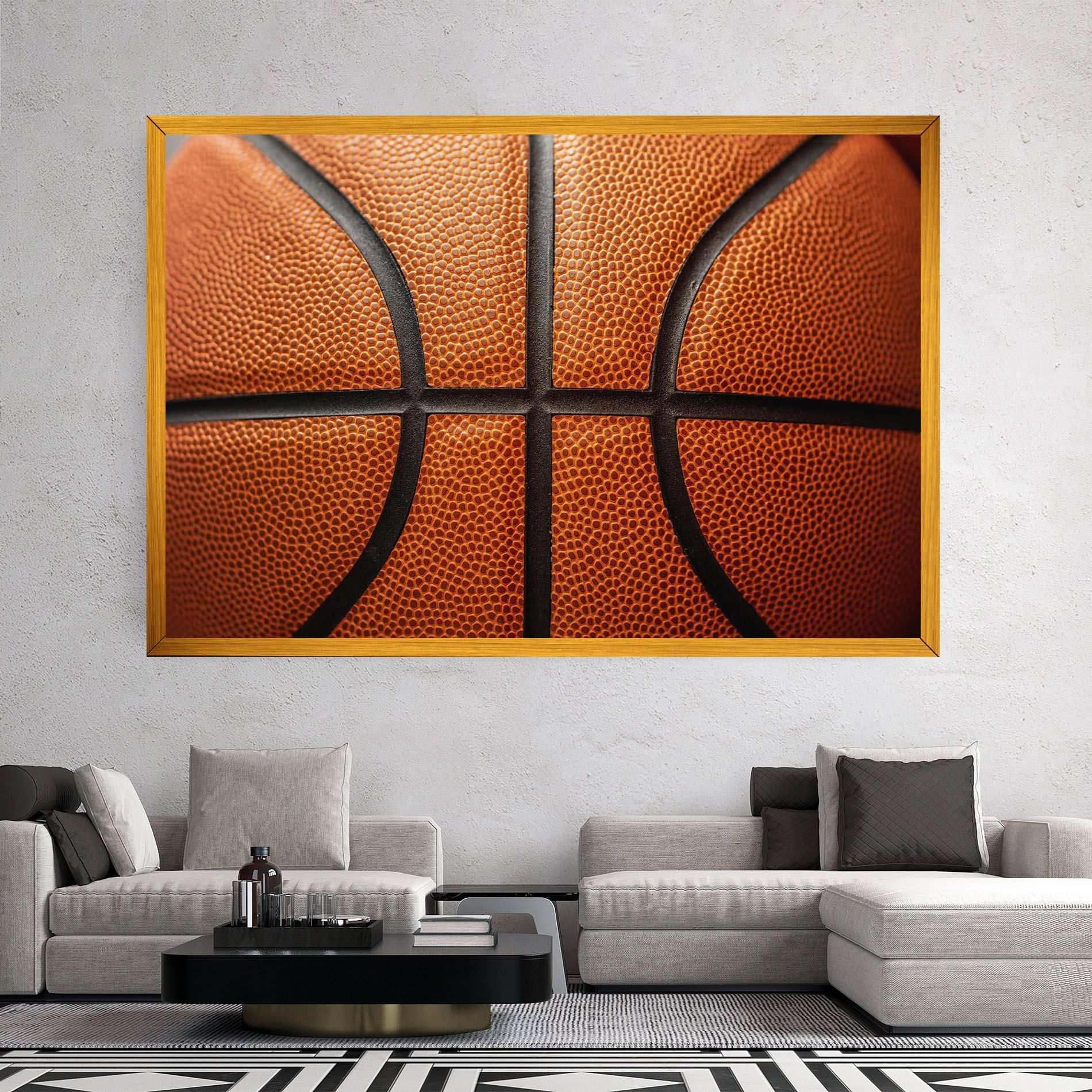 Close Up Leather Basketball mockup 2