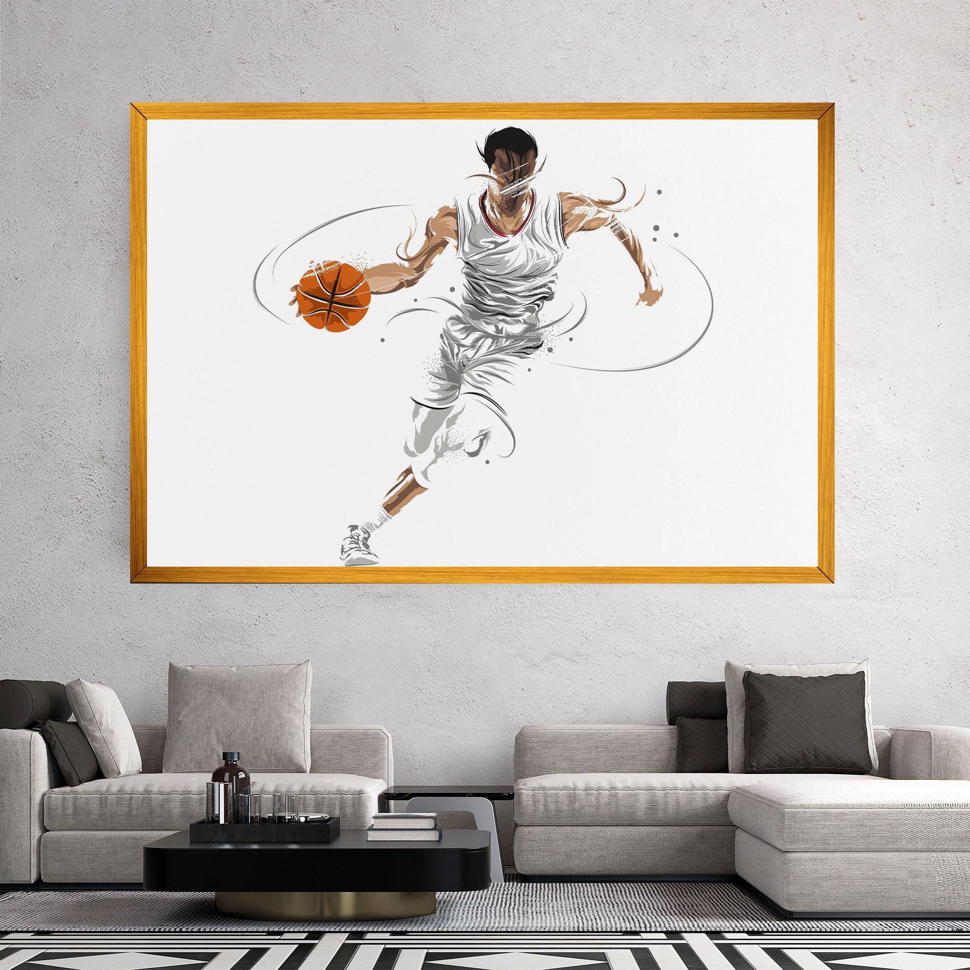 Vászonkép Dribbling Basketbal mockup 2