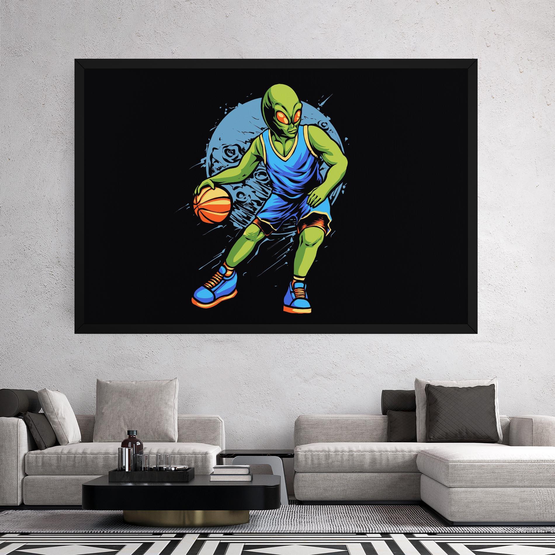 Vászonkép Alien Basketball mockup 2