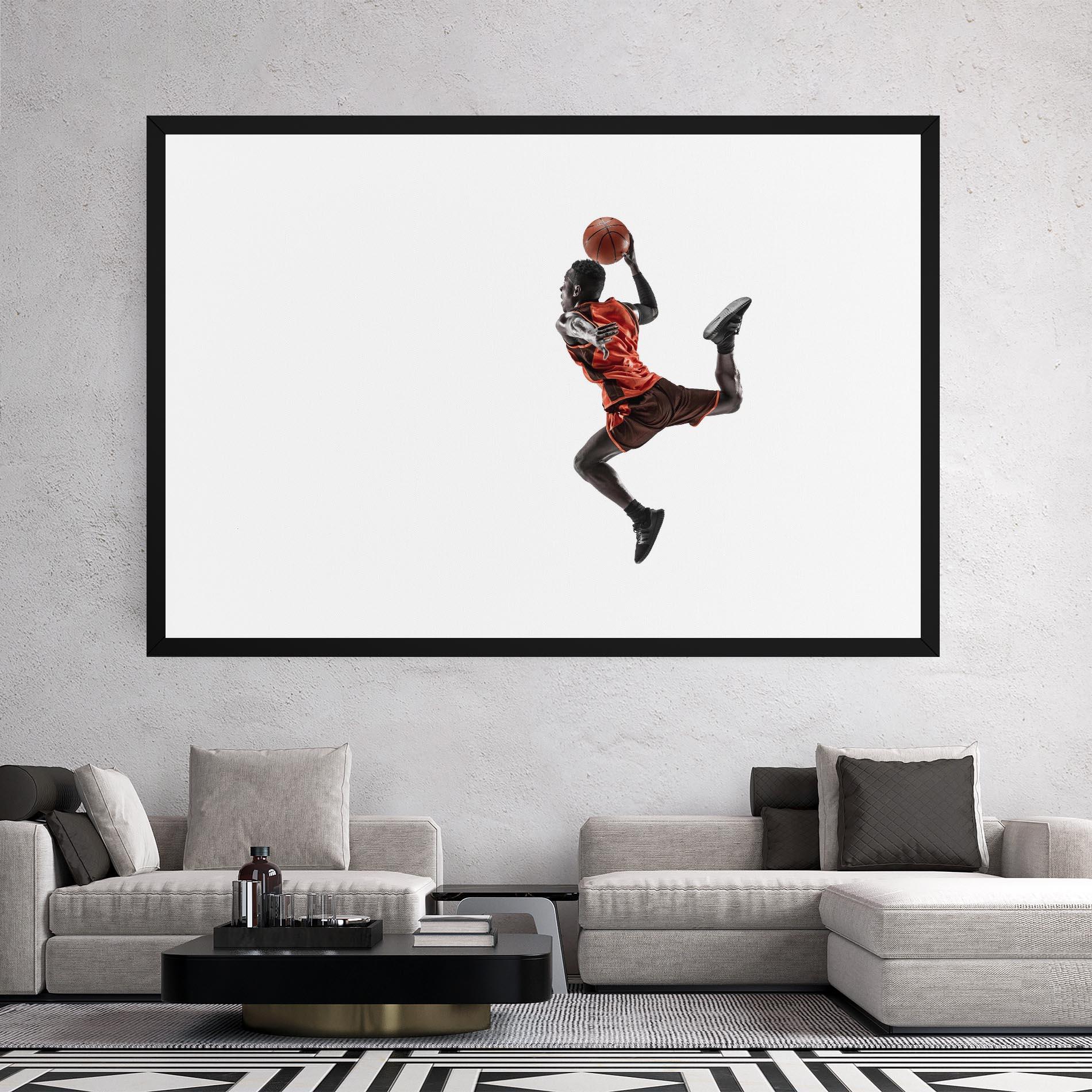 Vászonkép Basketball Player Flying mockup 2
