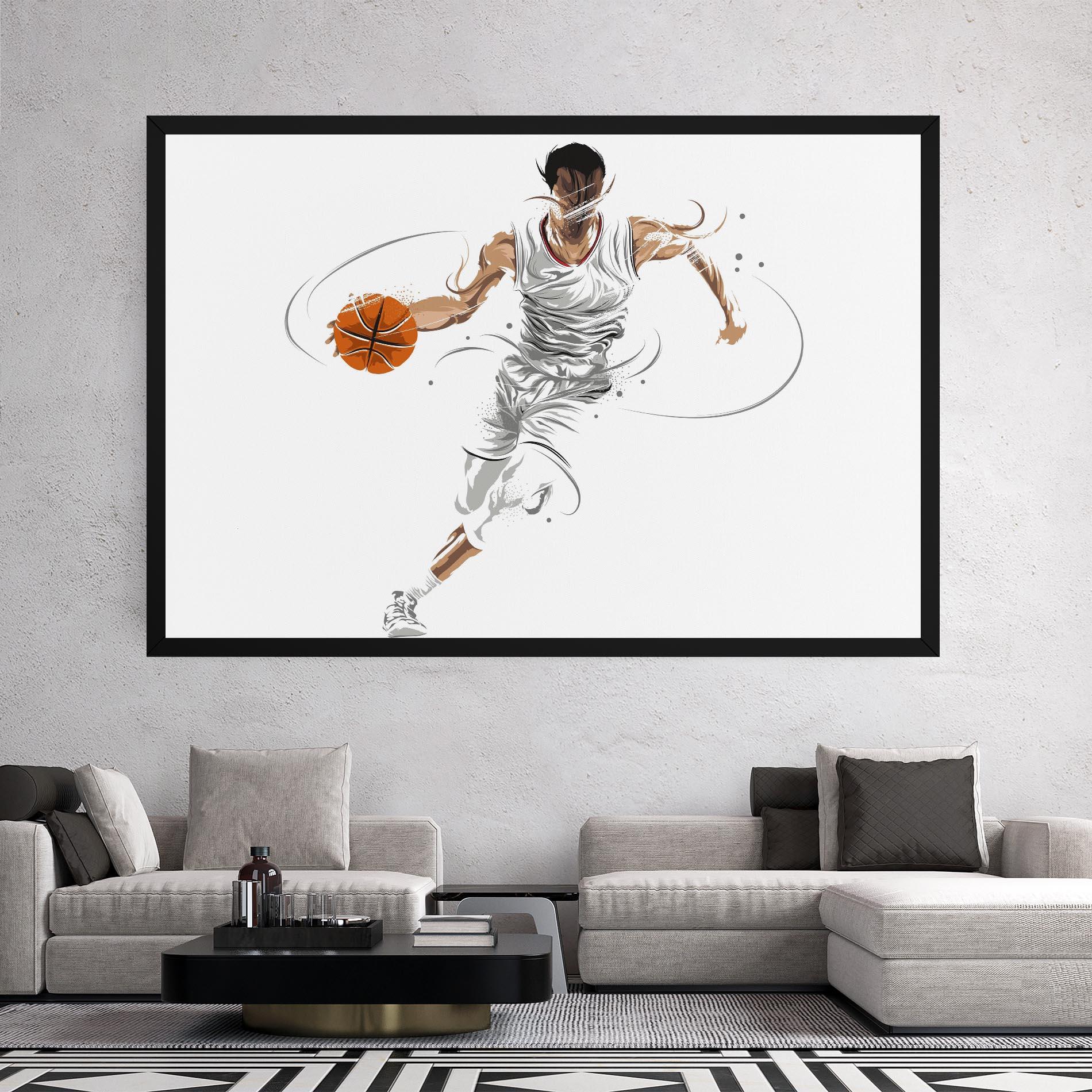 Vászonkép Dribbling Basketbal mockup 2