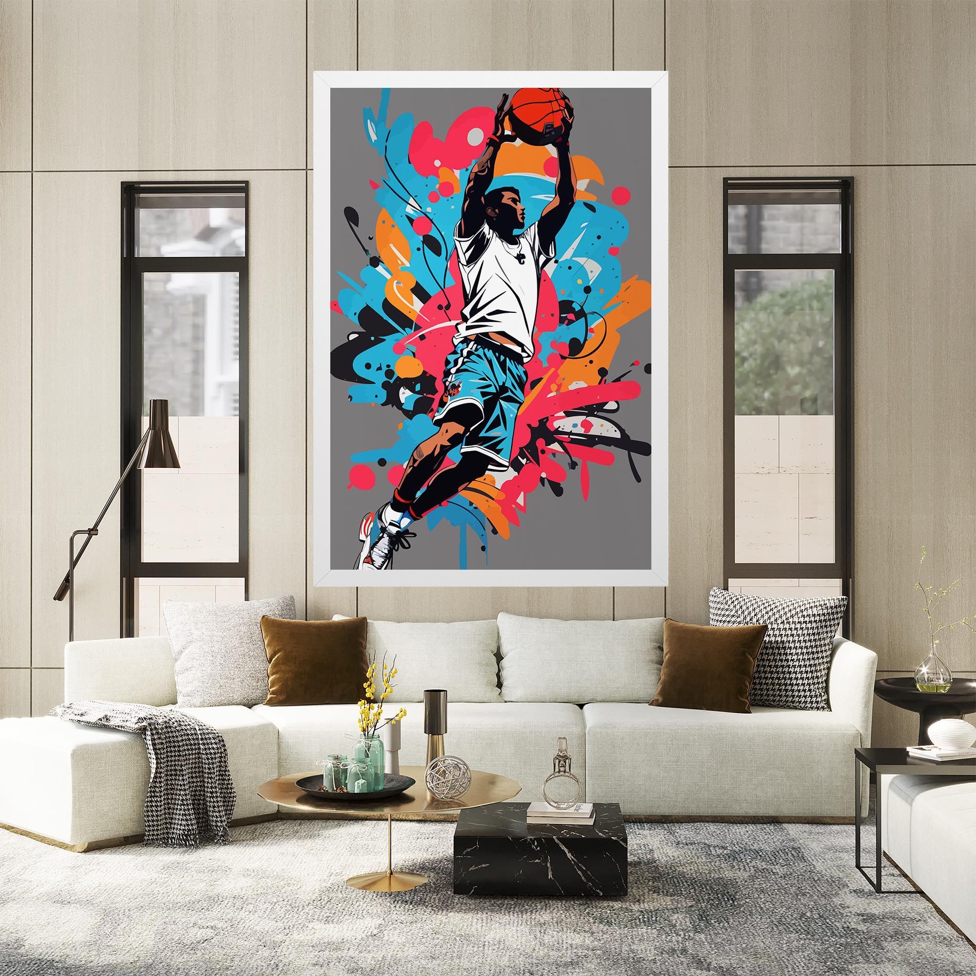 Blue Red Basket mockup 2