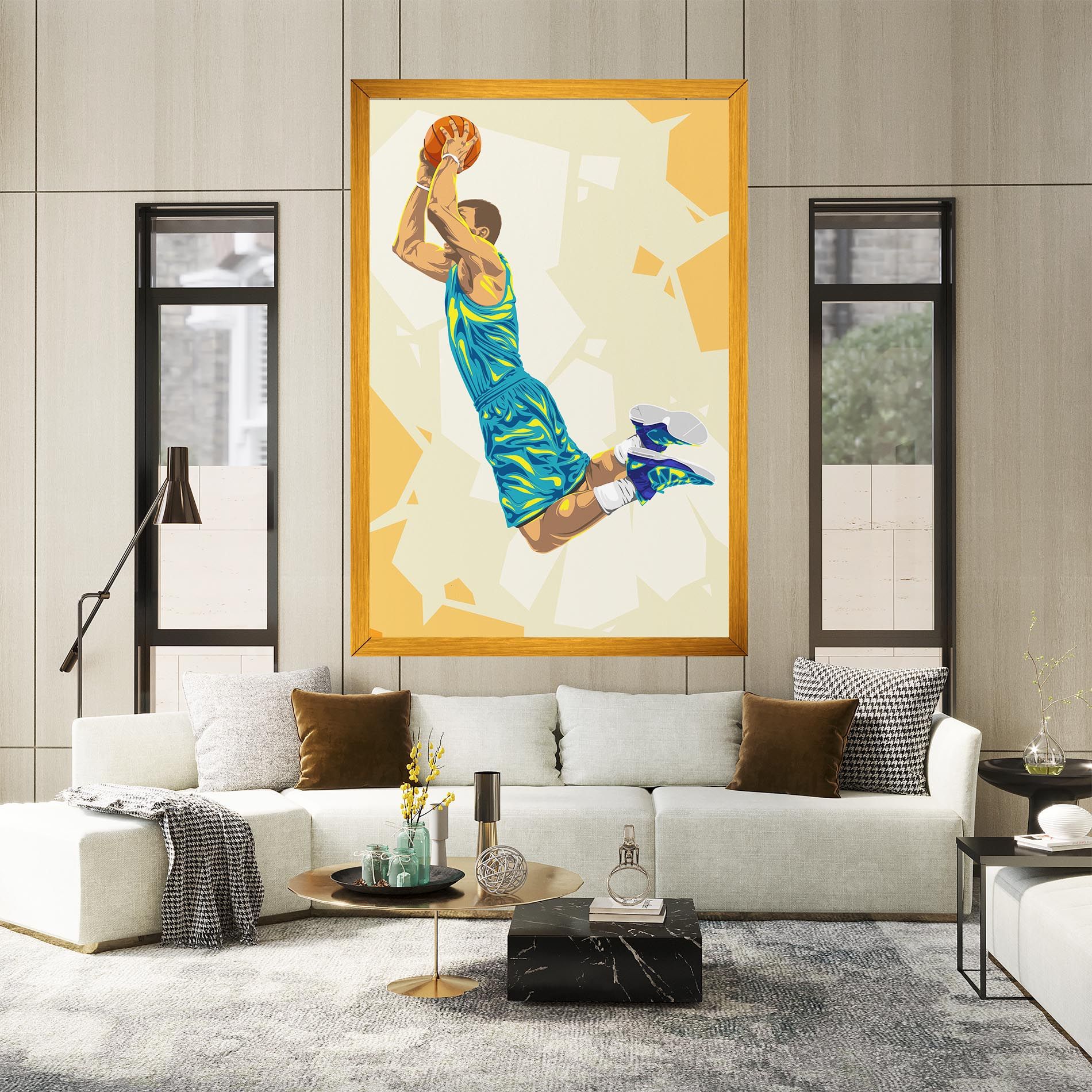 Basketball Dunk Pose mockup 2