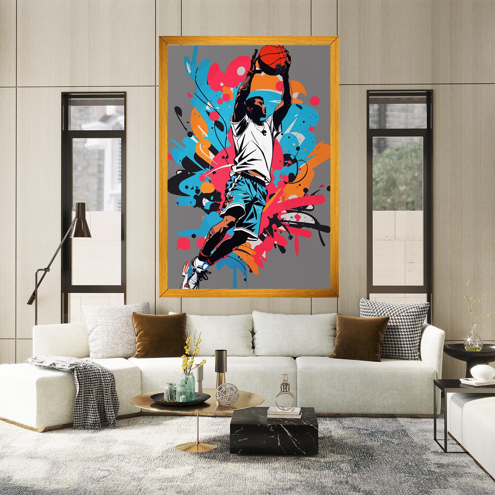 Vászonkép Blue Red Basket mockup 2