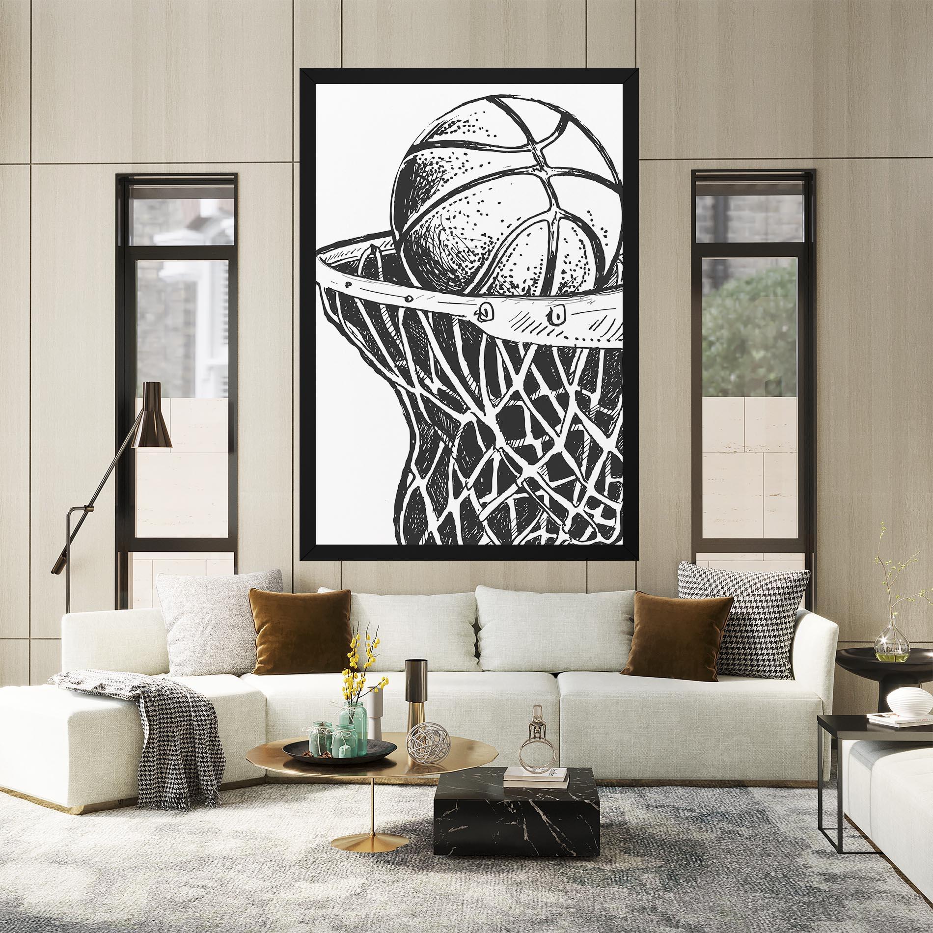 Vászonkép Basketball Grey Hoop mockup 2