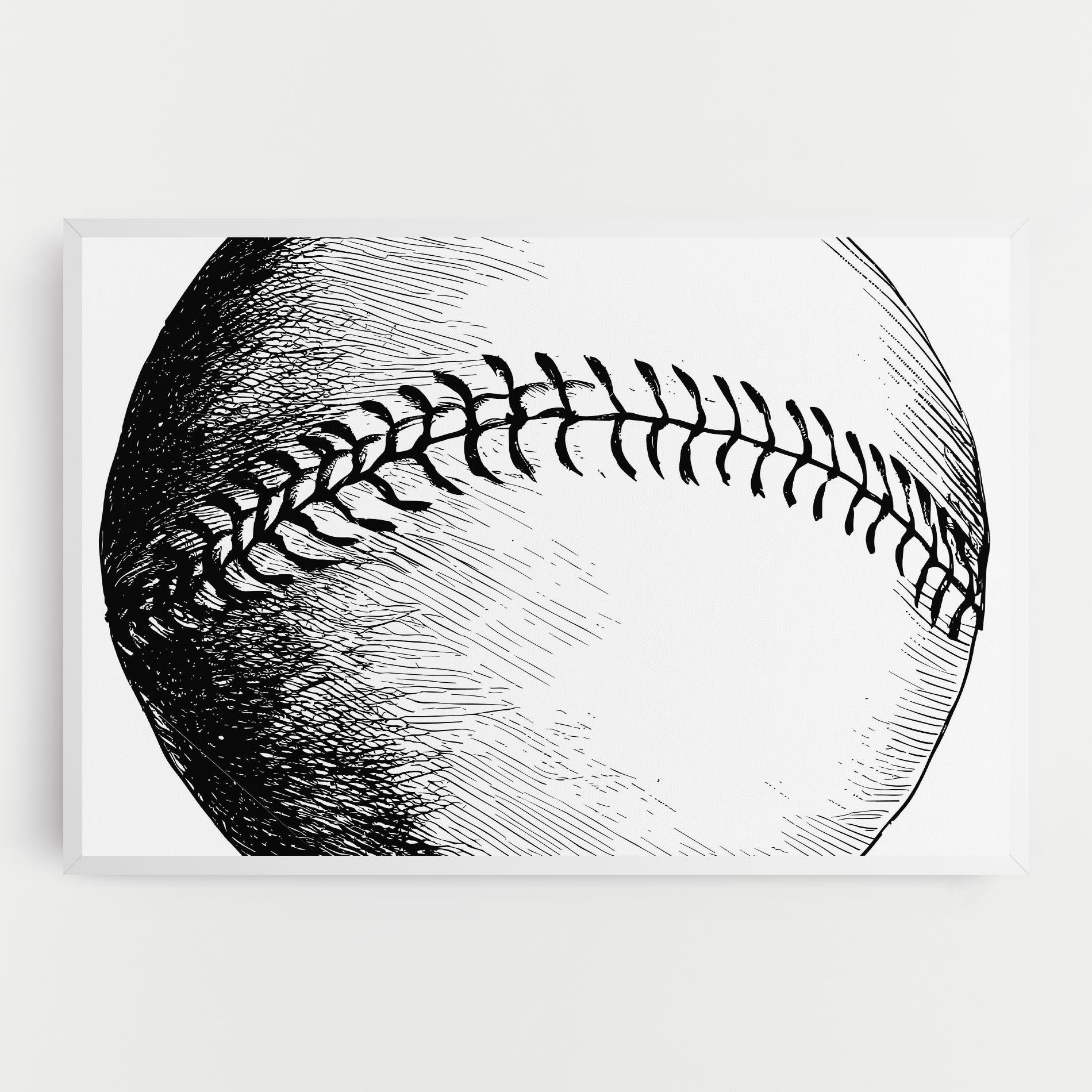 Vászonkép Baseball Black Line mockup 0