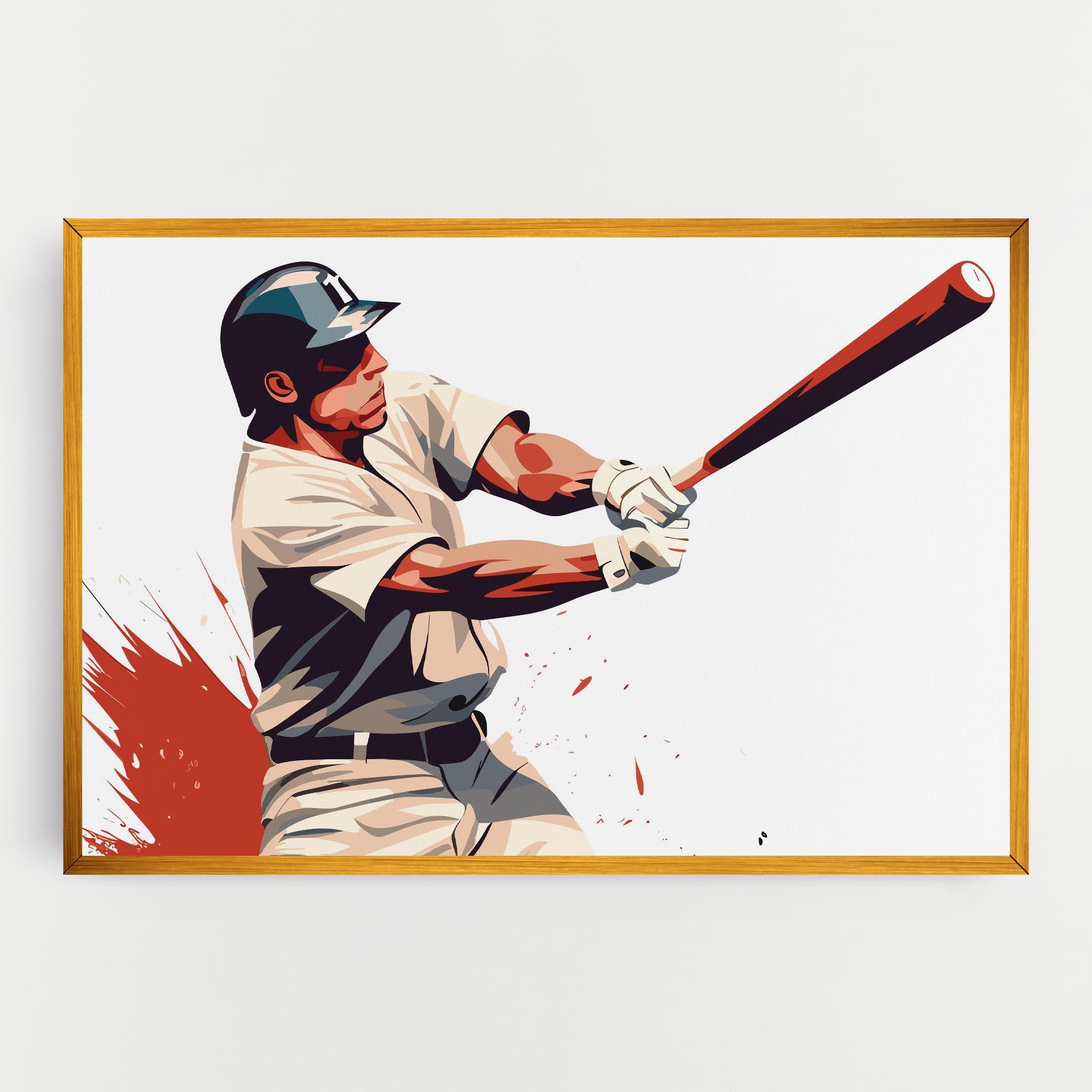 Vászonkép Baseball Red Art mockup 0