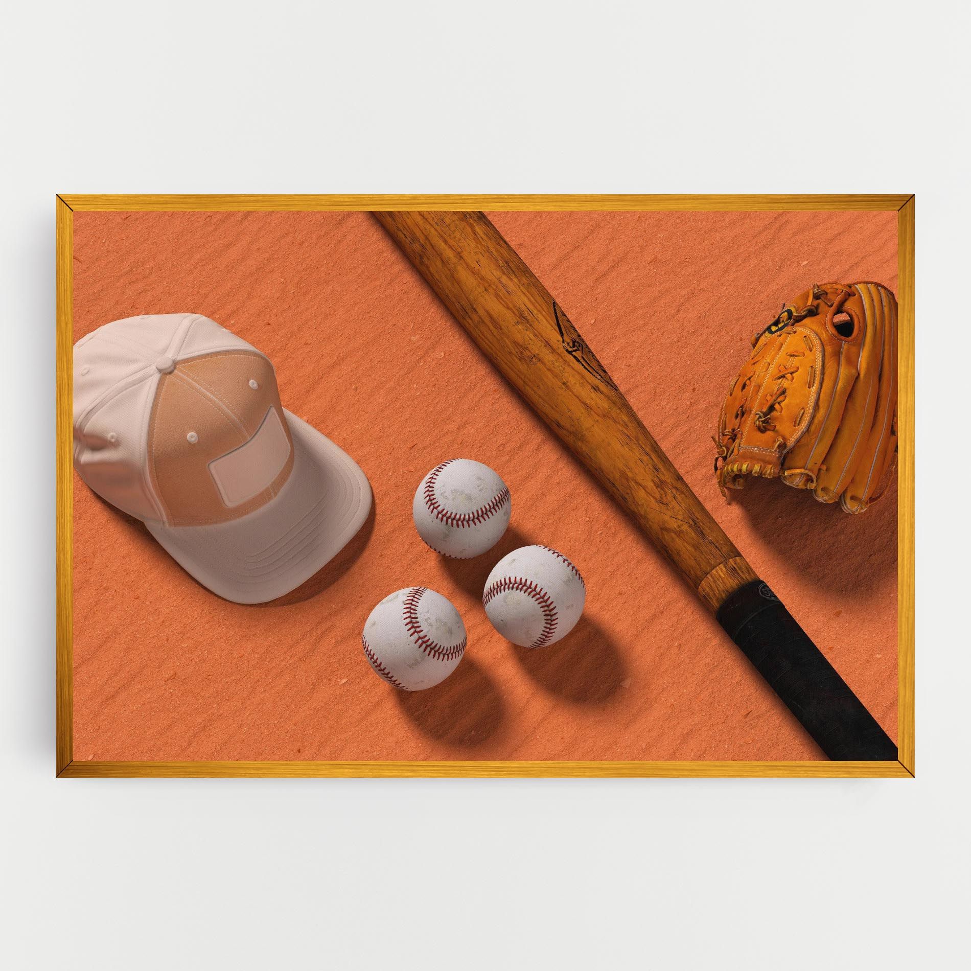Baseball Set On Orange mockup 0