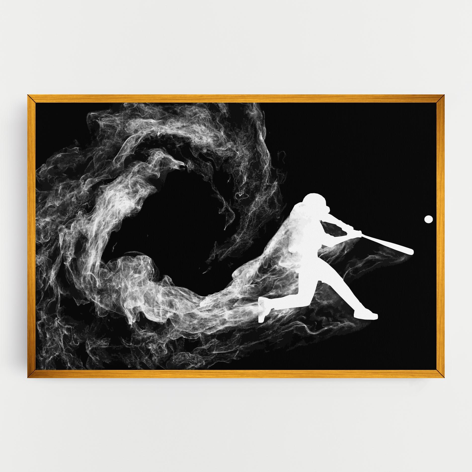 Vászonkép Baseball Smoke mockup 0