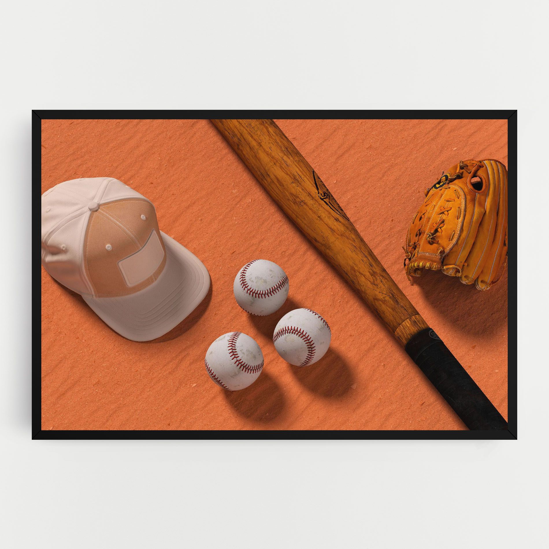Baseball Set On Orange mockup 0