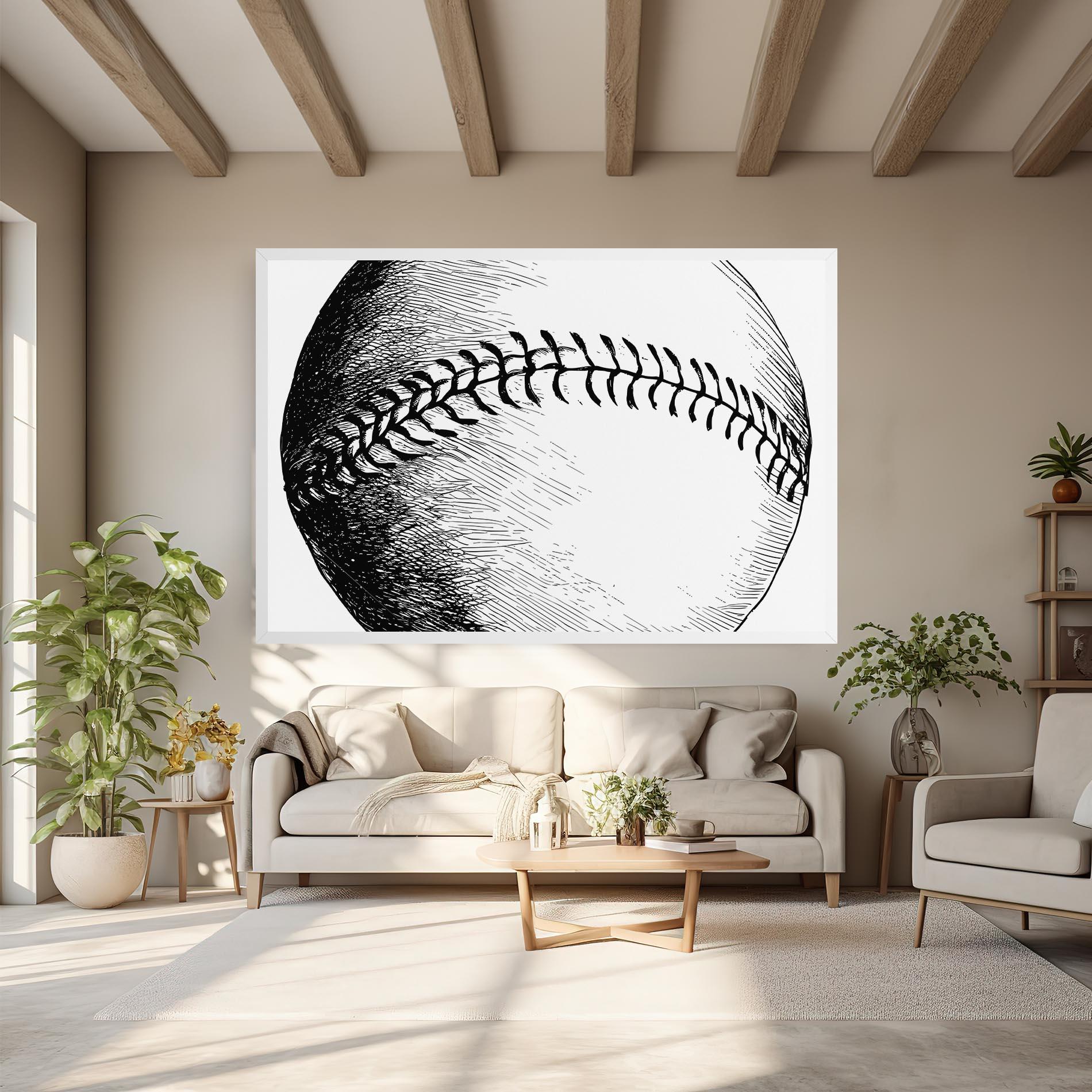 Vászonkép Baseball Black Line mockup 6
