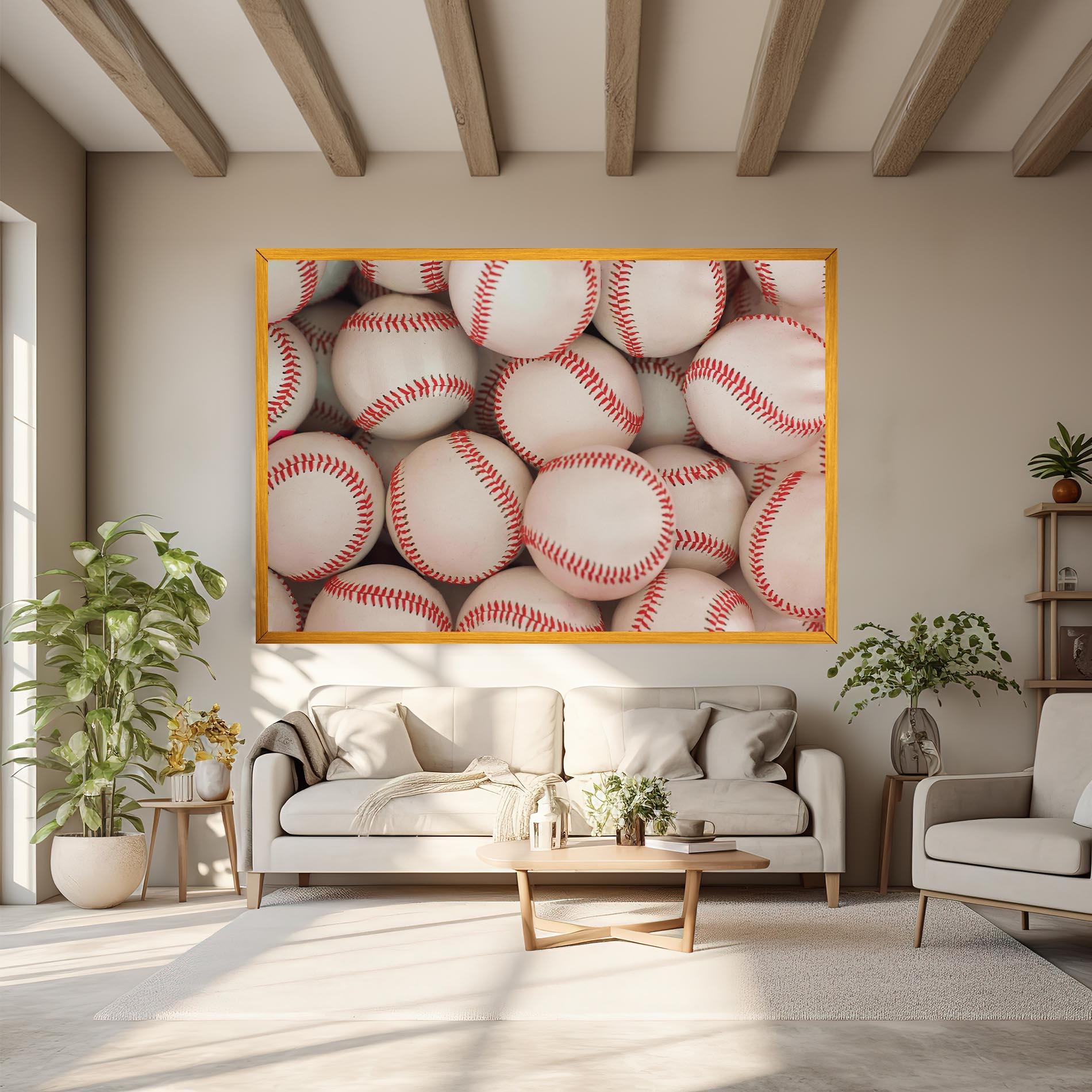 Vászonkép Baseball Balls Stack mockup 6