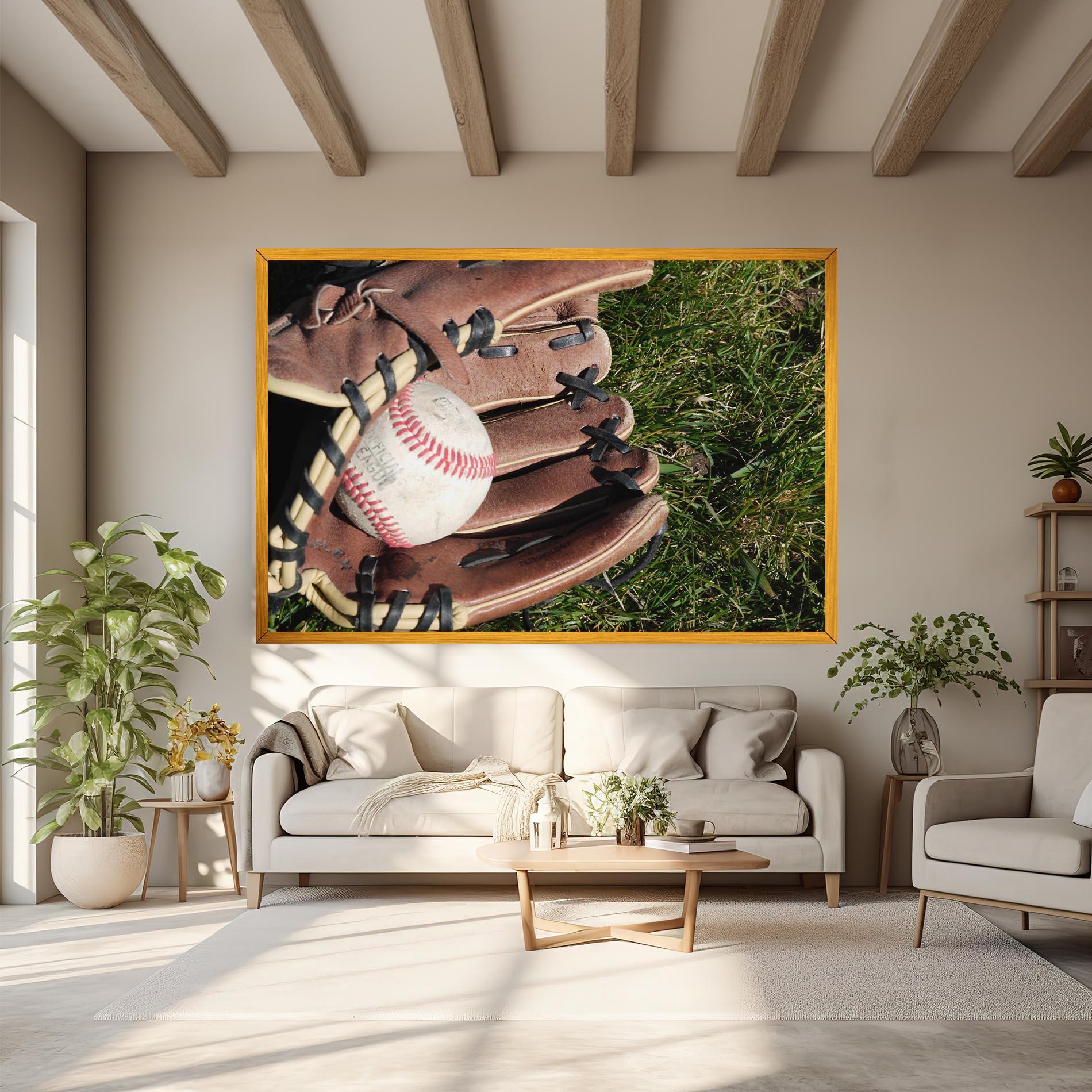 Vászonkép Brown Baseball Glove mockup 6