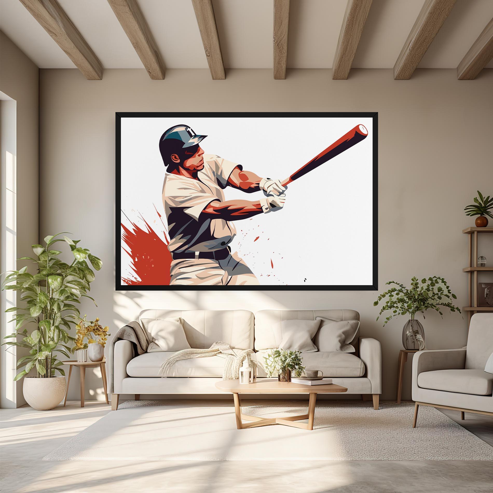 Vászonkép Baseball Red Art mockup 6