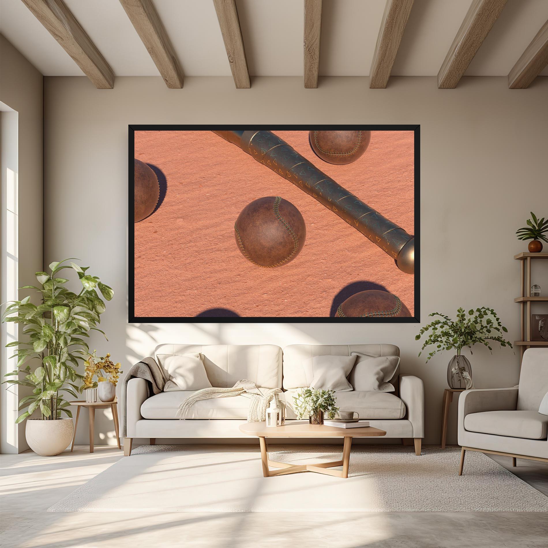 Vászonkép Baseball Set On Send mockup 6