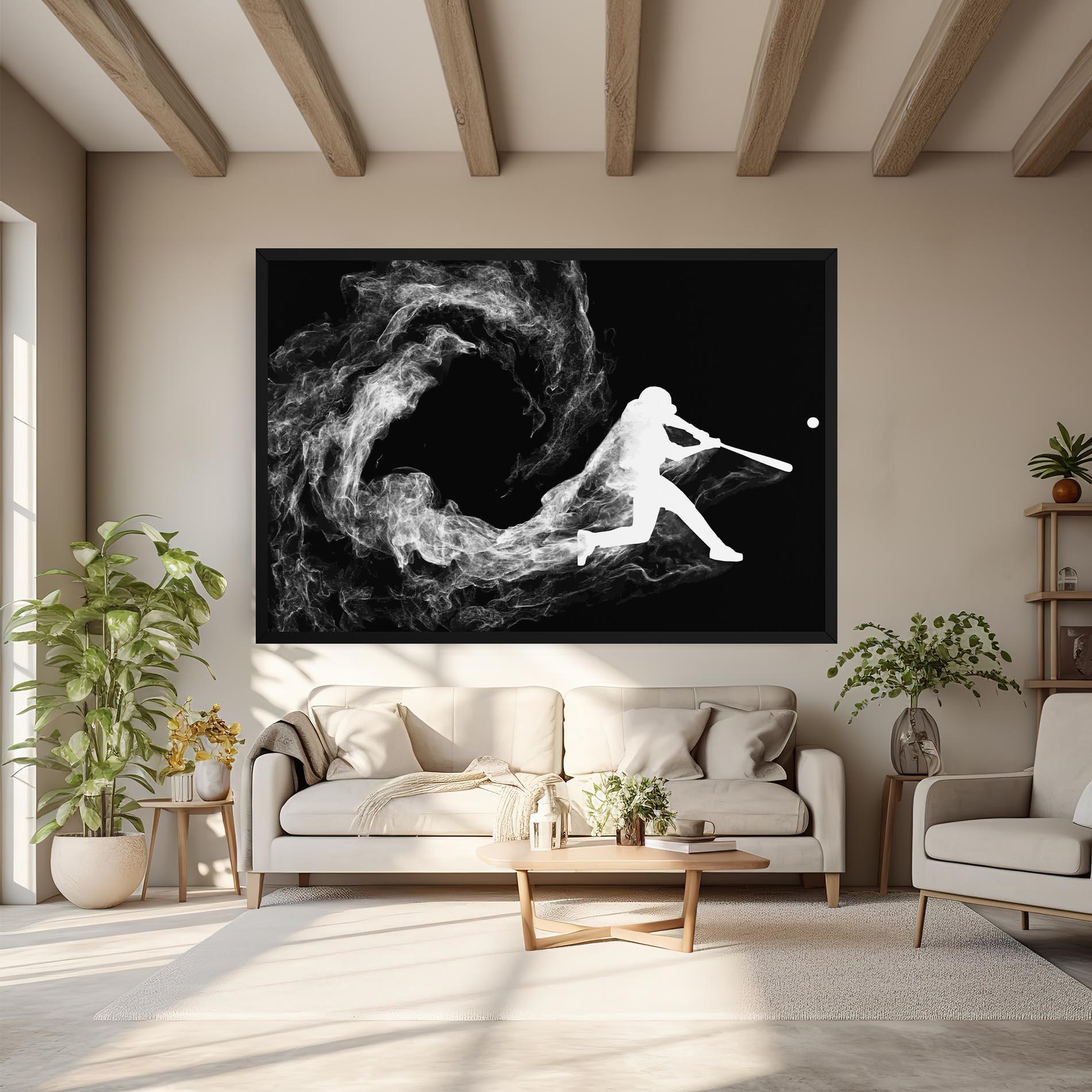 Vászonkép Baseball Smoke mockup 6