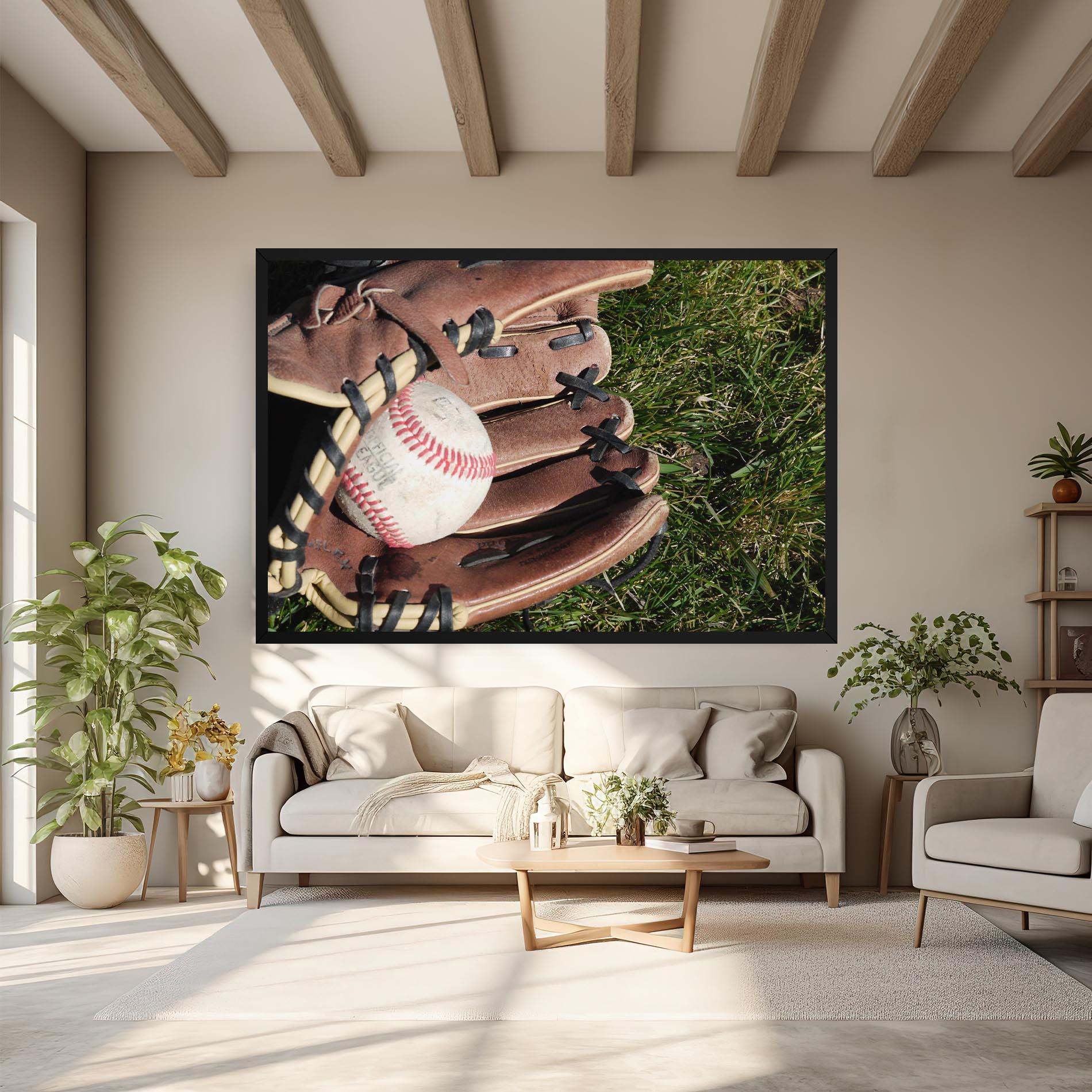Vászonkép Brown Baseball Glove mockup 6