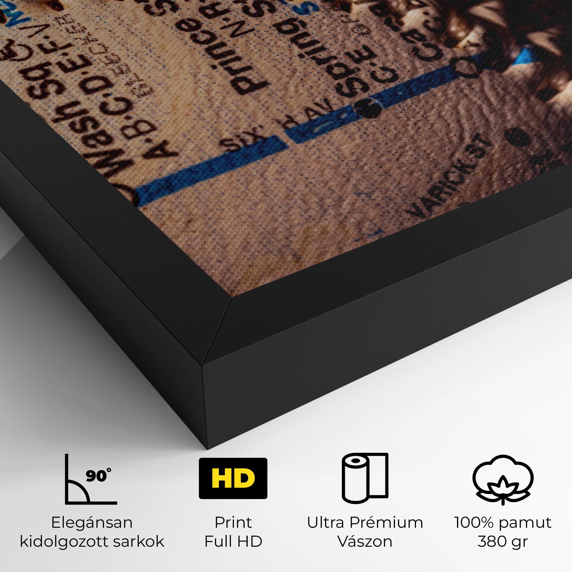 Vászonkép Blue Text Baseball Ball mockup 4