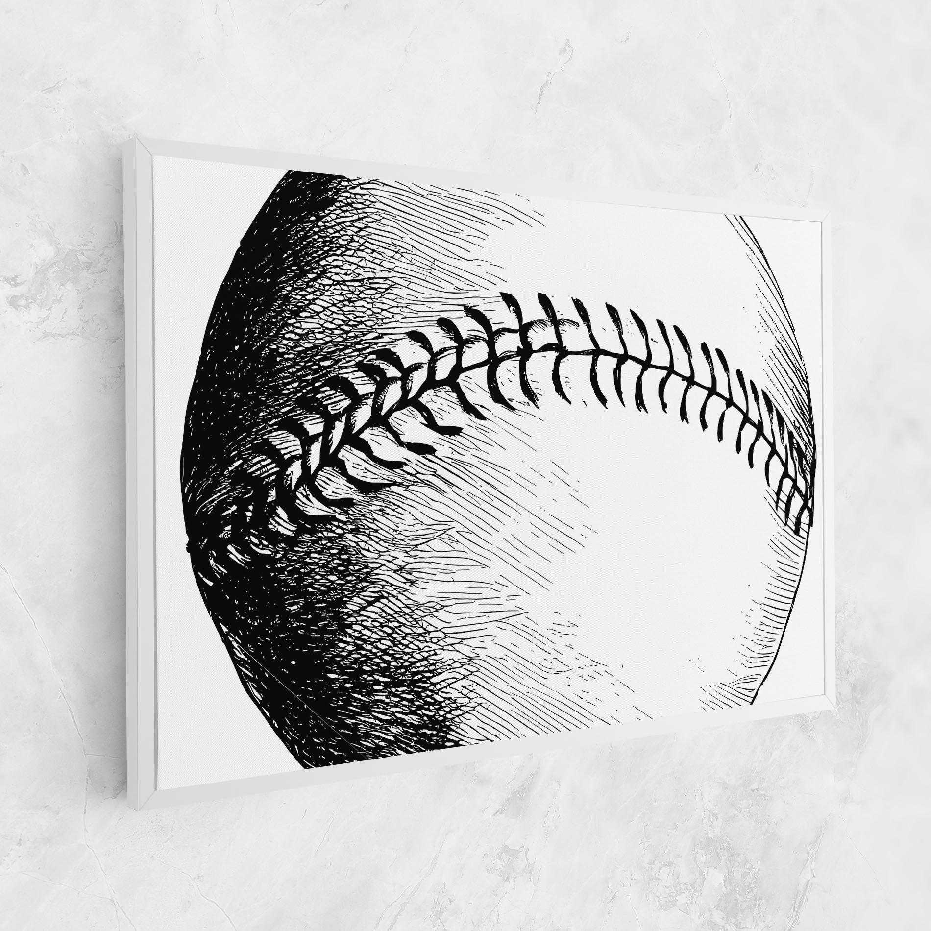Vászonkép Baseball Black Line mockup 1
