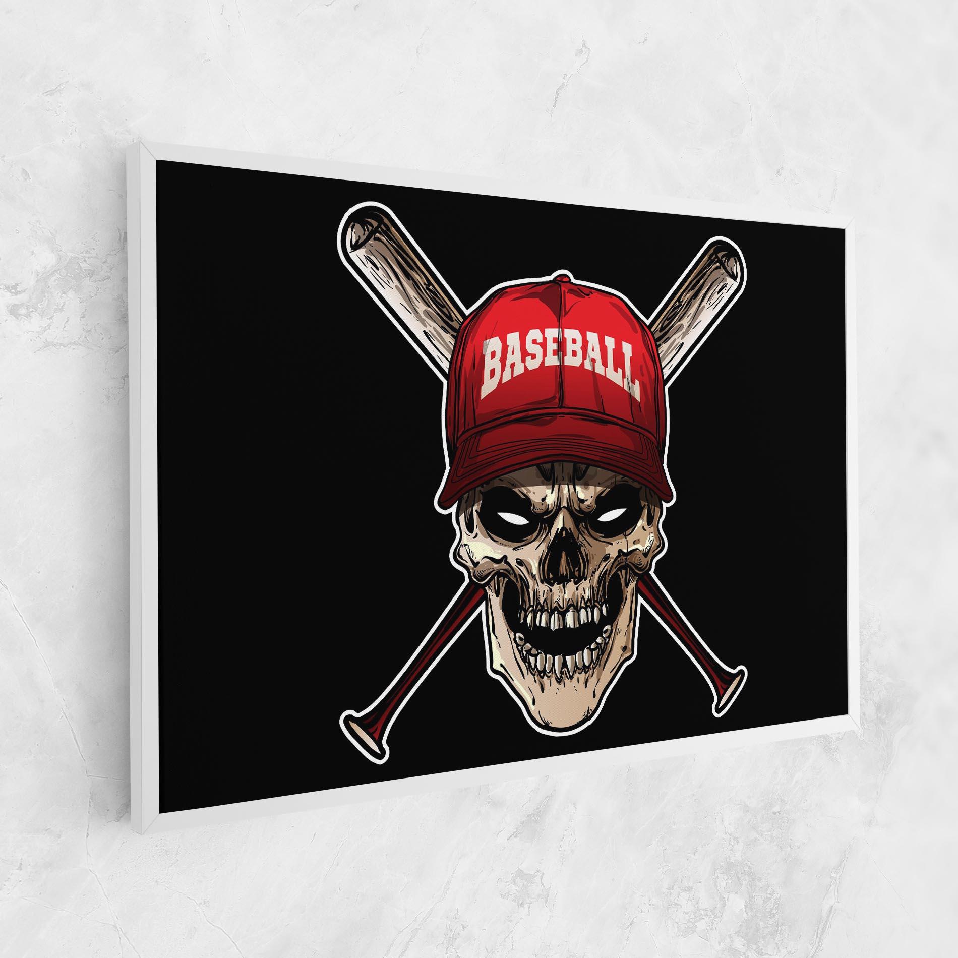 Vászonkép Baseball Skull mockup 1