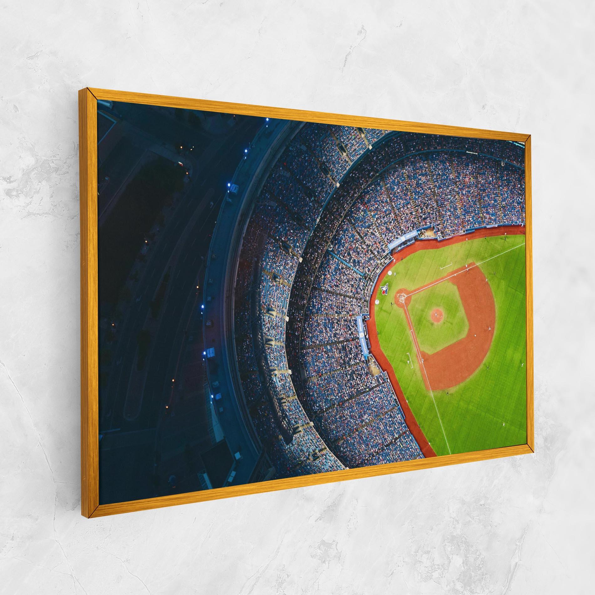Vászonkép Green Baseball Field mockup 1