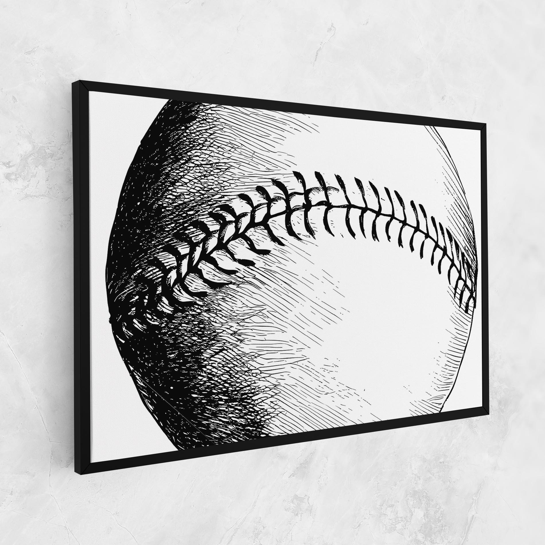Vászonkép Baseball Black Line mockup 1
