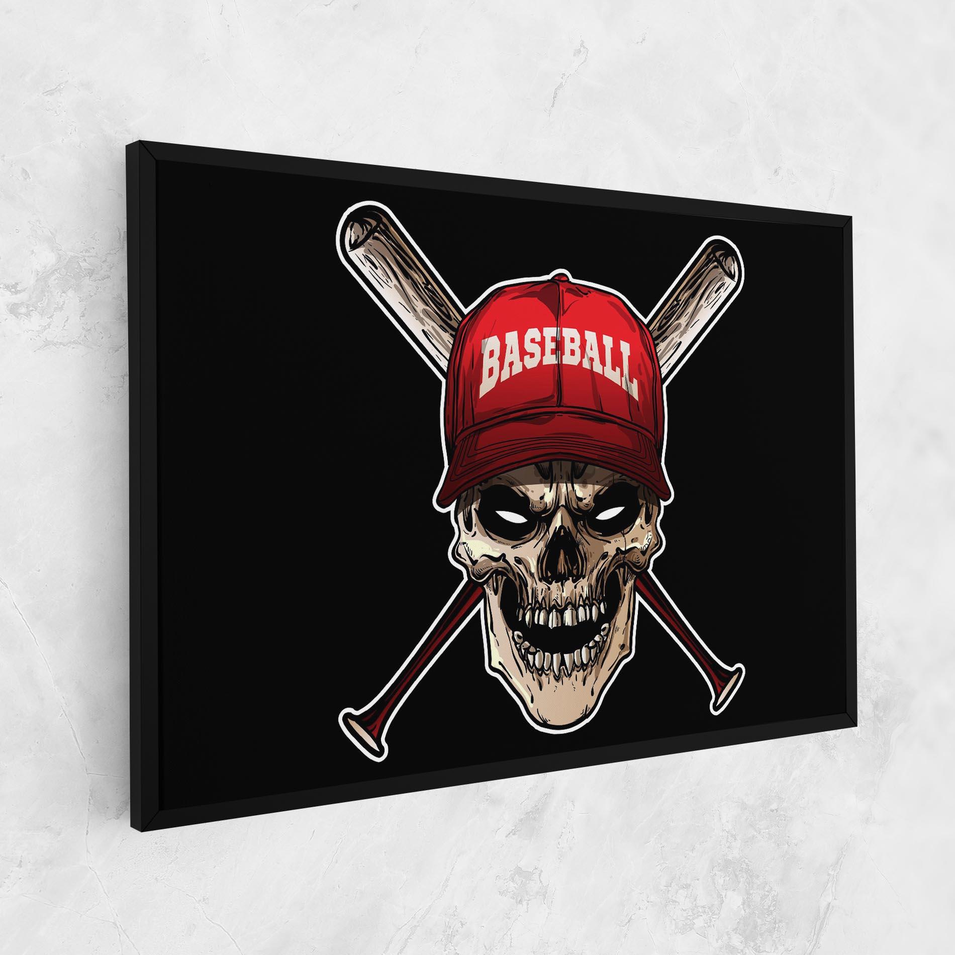 Vászonkép Baseball Skull mockup 1