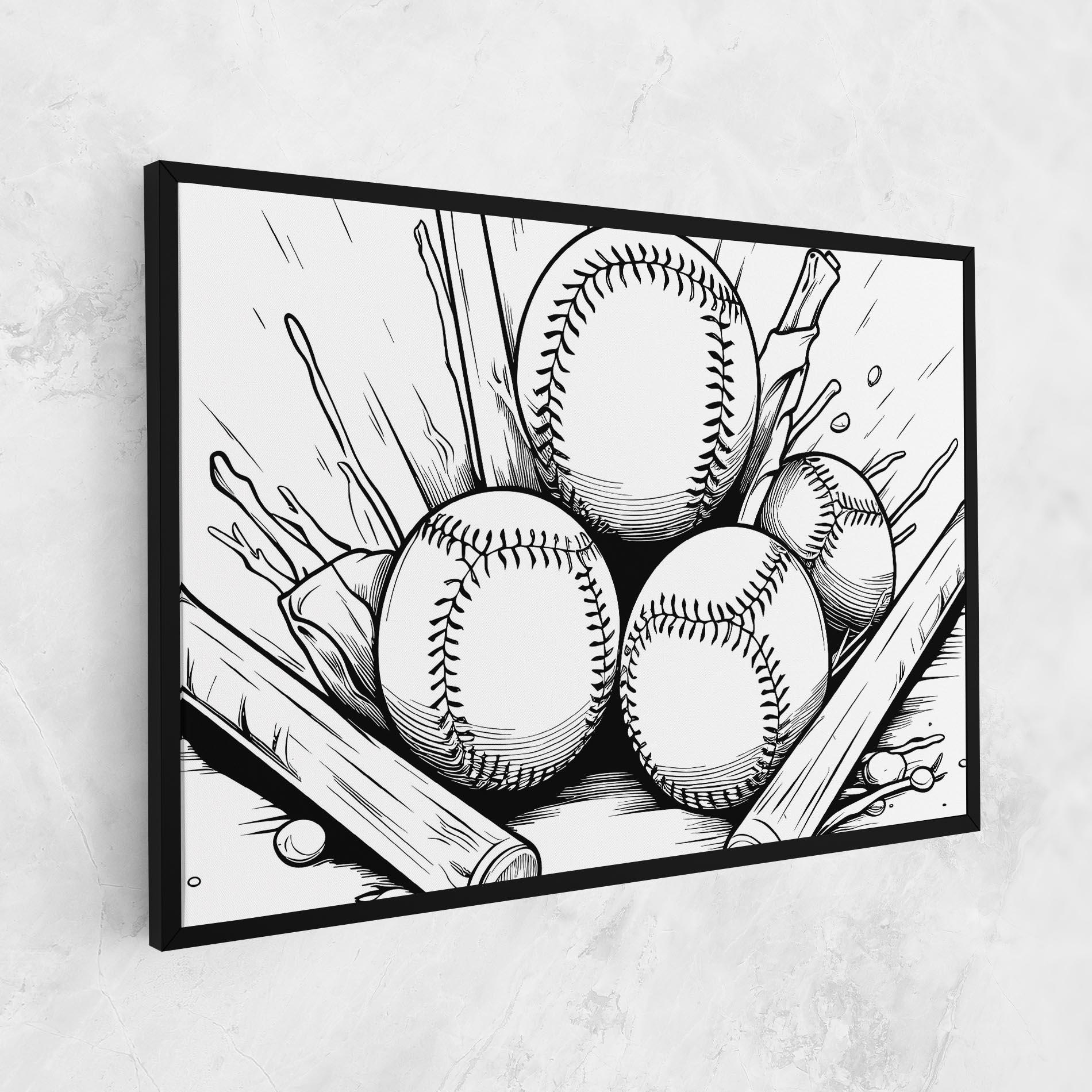 Vászonkép Big Baseball Ball mockup 1