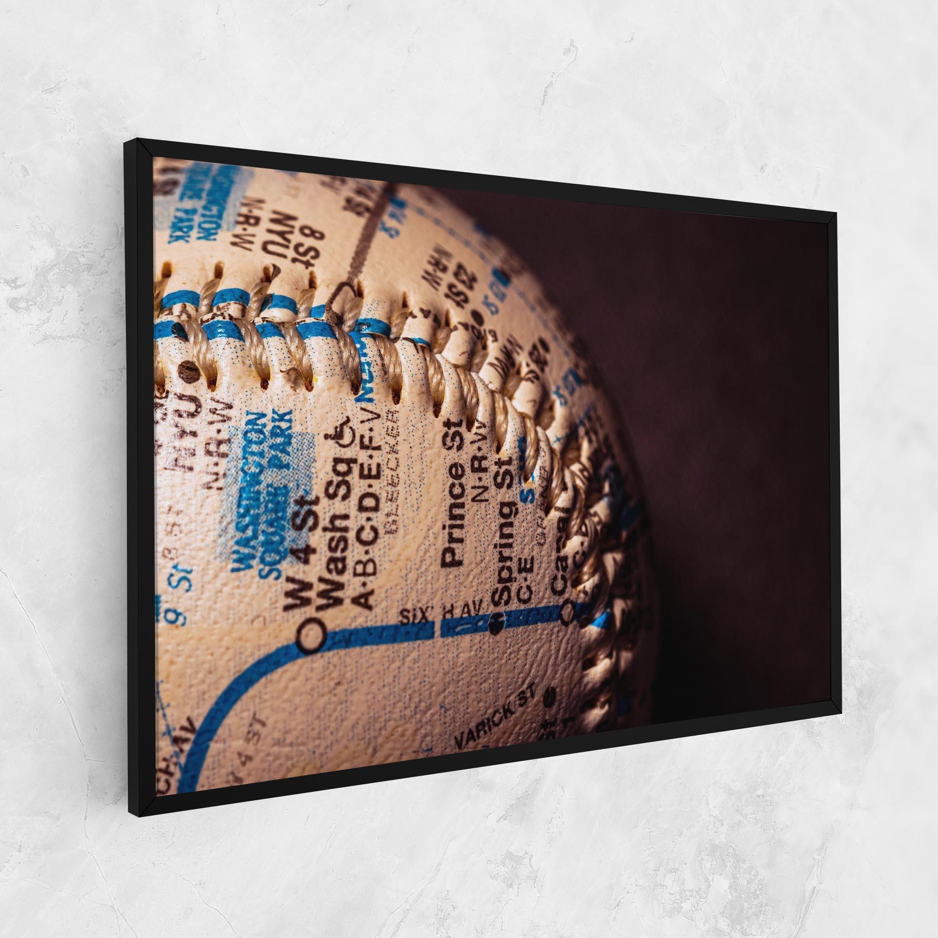 Vászonkép Blue Text Baseball Ball mockup 1