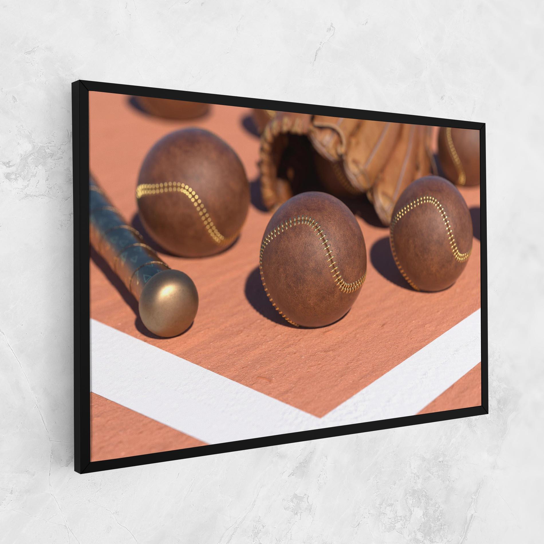 Vászonkép Brown Baseball Ball mockup 1