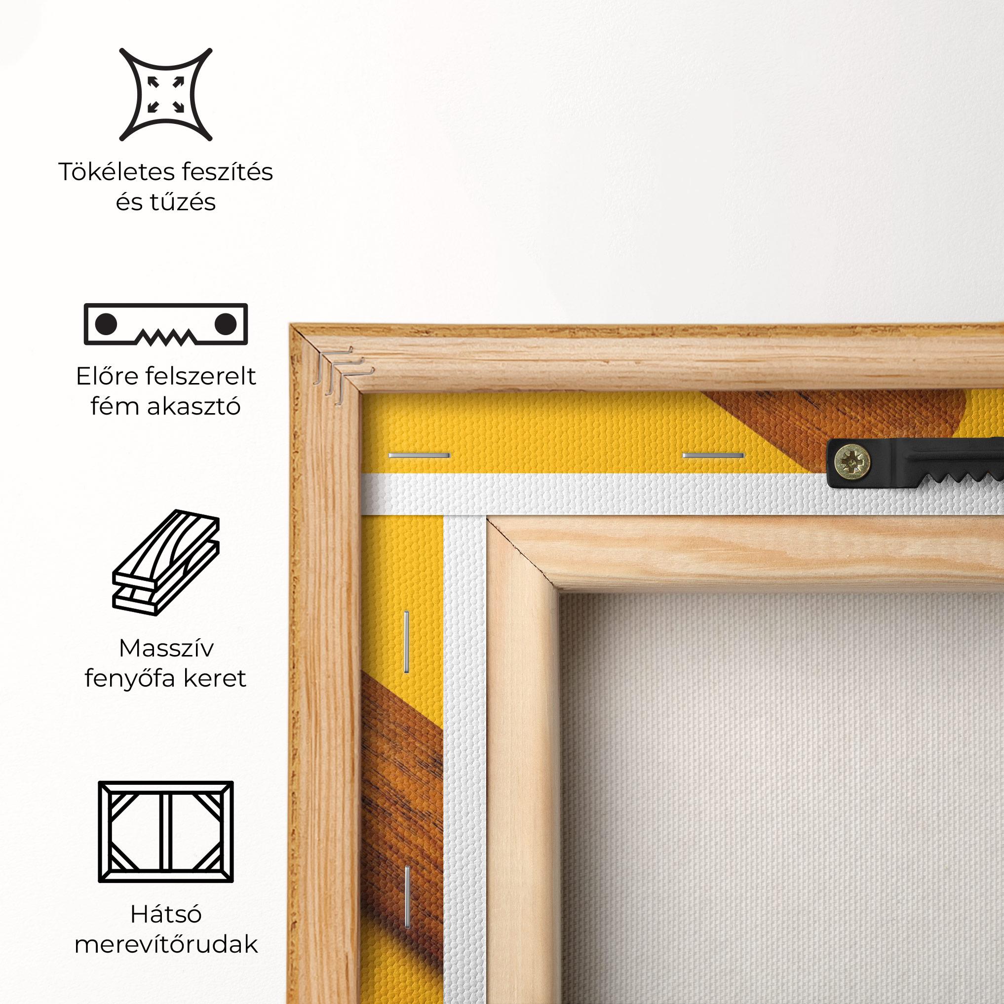 Vászonkép Baseball Set On Yellow mockup 5