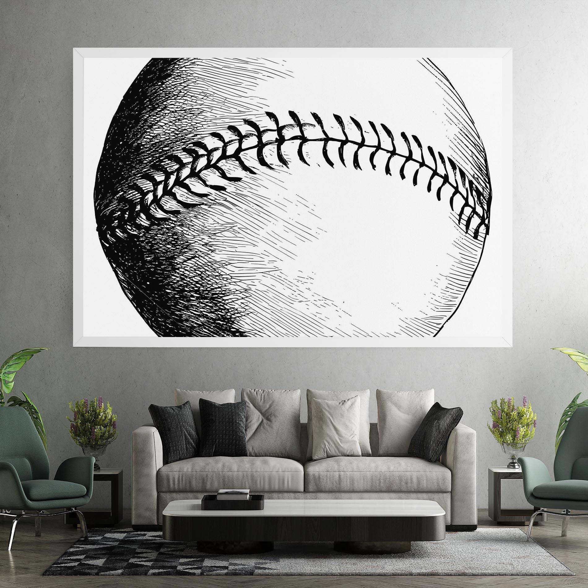 Vászonkép Baseball Black Line mockup 7