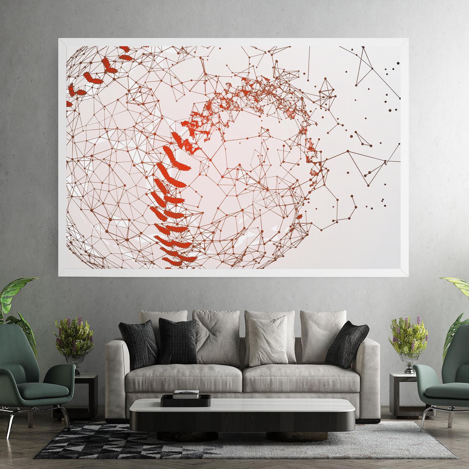 Vászonkép Baseball Line Art mockup 7