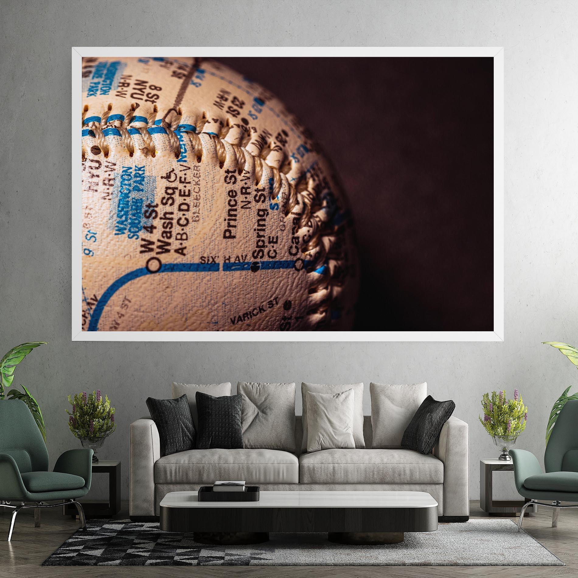 Vászonkép Blue Text Baseball Ball mockup 7