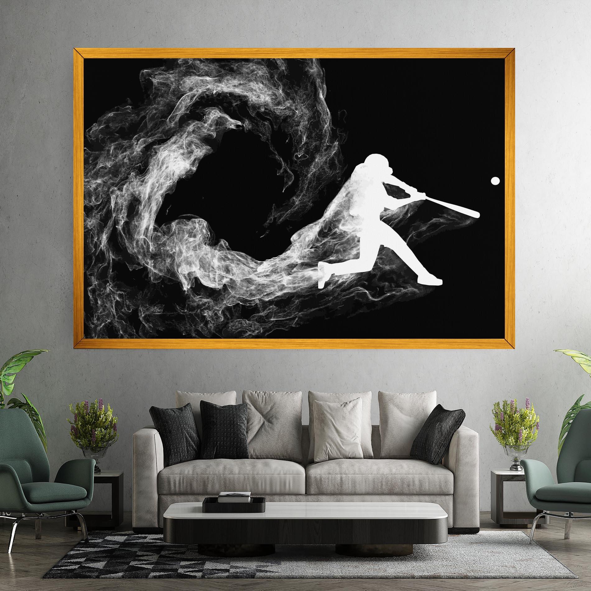 Vászonkép Baseball Smoke mockup 7