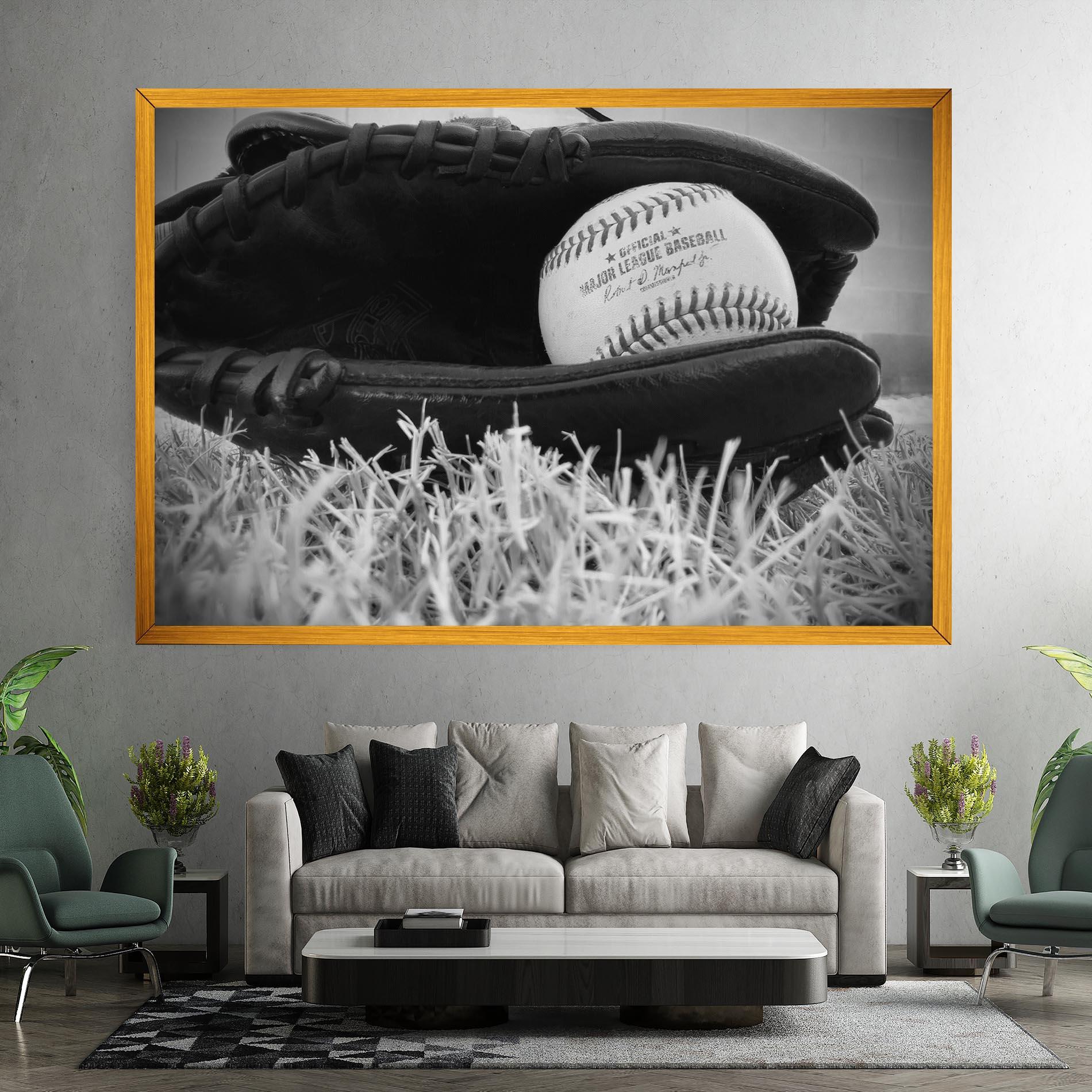 Vászonkép Black Baseball Glove mockup 7