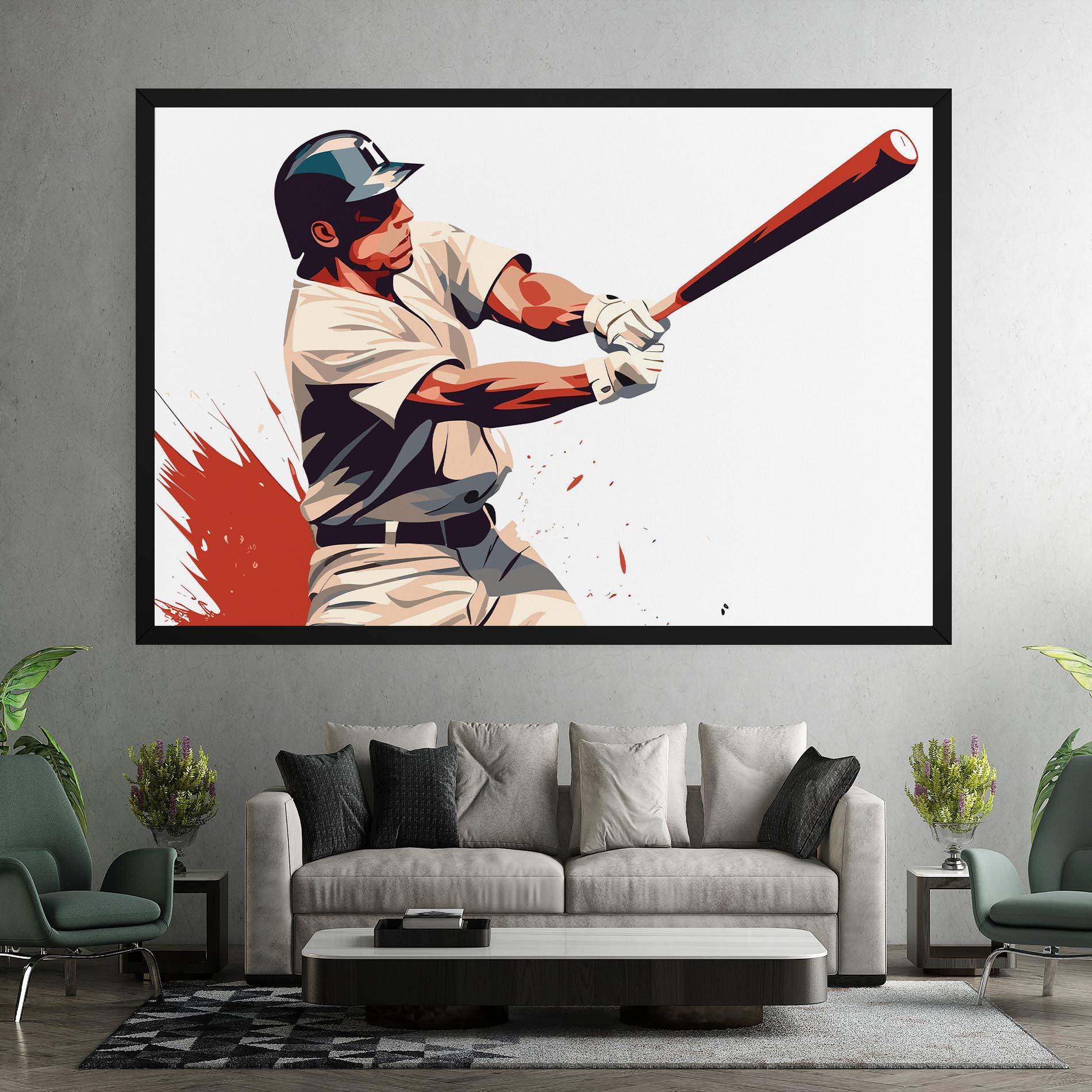 Vászonkép Baseball Red Art mockup 7