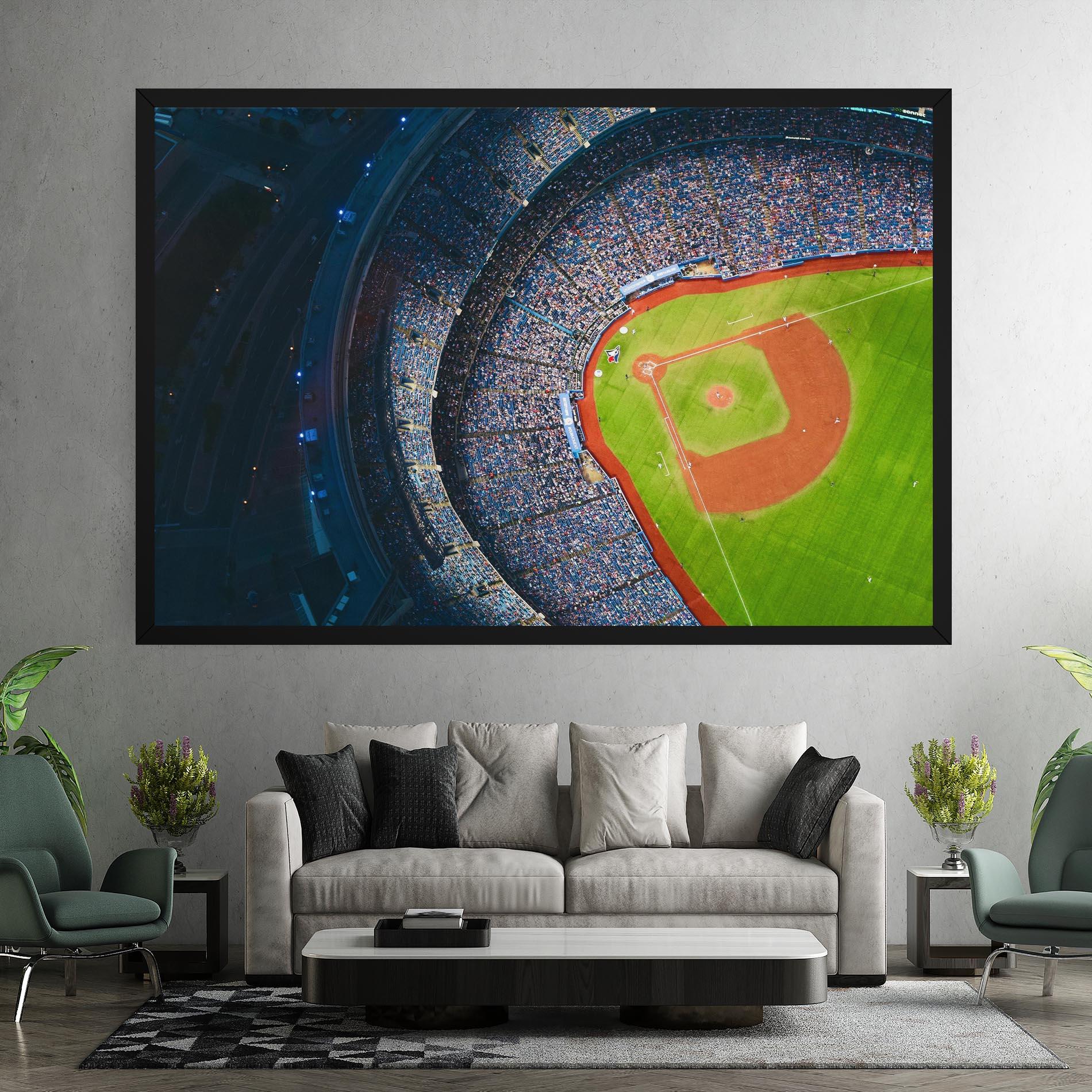 Vászonkép Green Baseball Field mockup 7