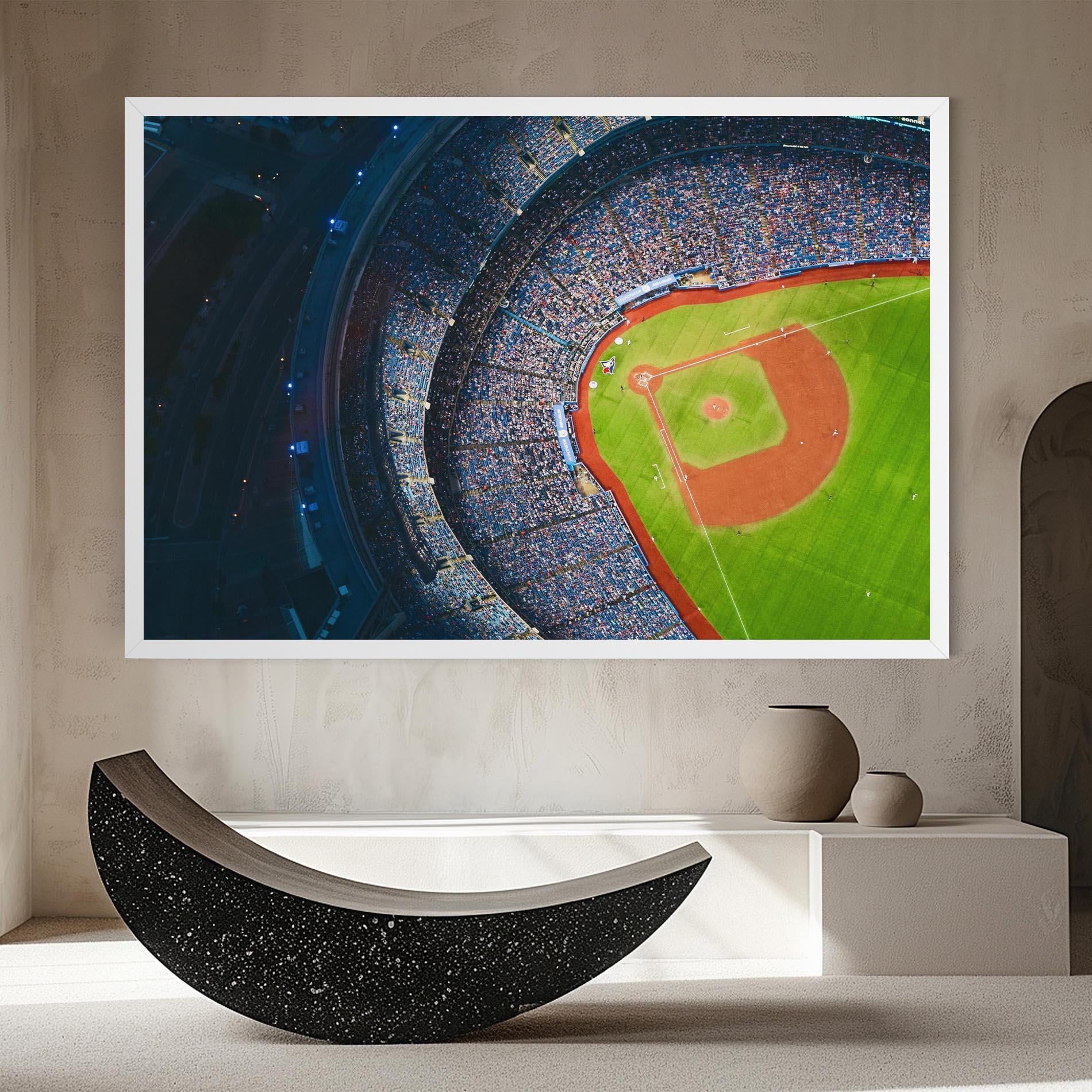 Vászonkép Green Baseball Field mockup 8