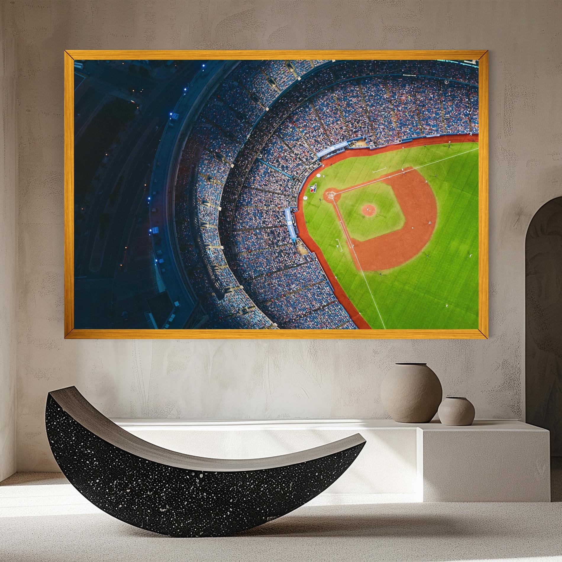 Vászonkép Green Baseball Field mockup 8