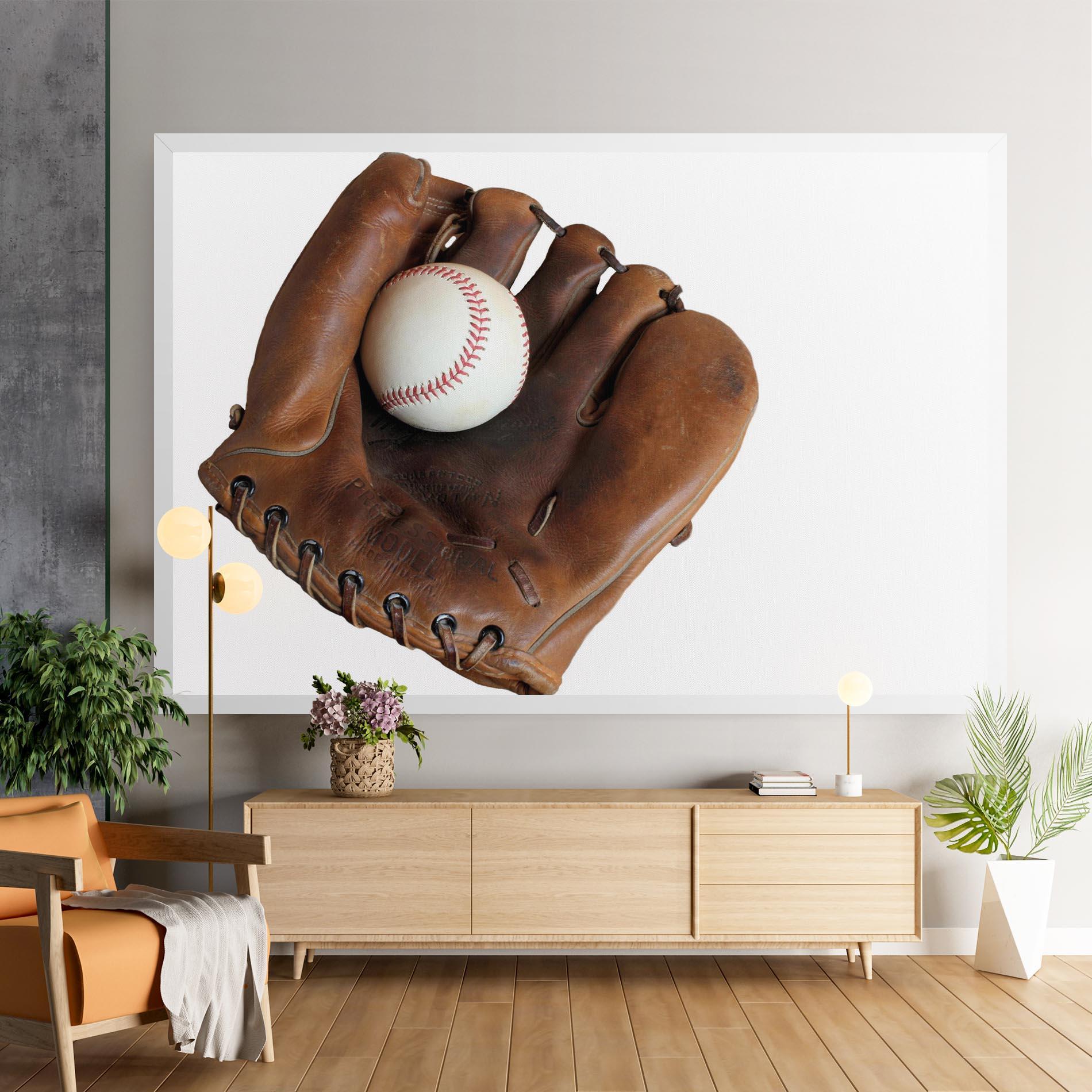 Vászonkép Holding Baseball Ball mockup 9
