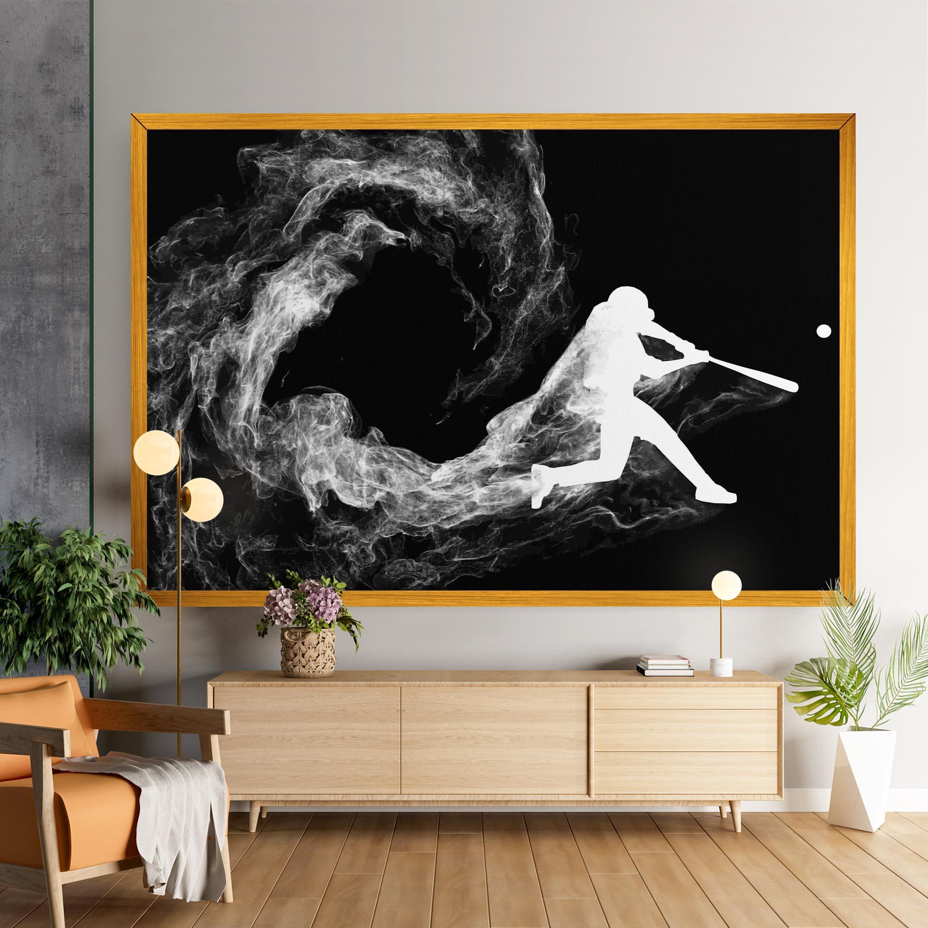 Vászonkép Baseball Smoke mockup 9