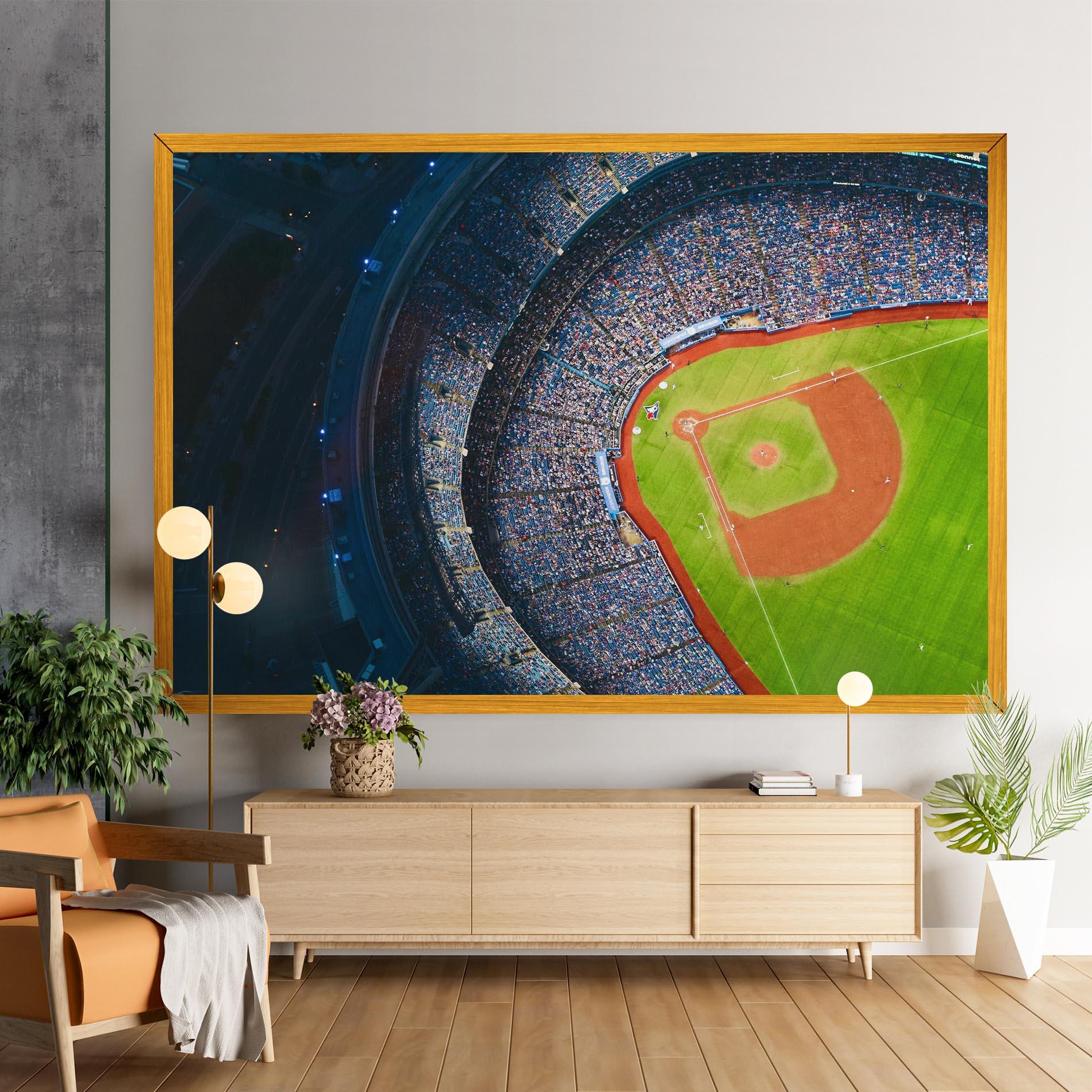 Vászonkép Green Baseball Field mockup 9
