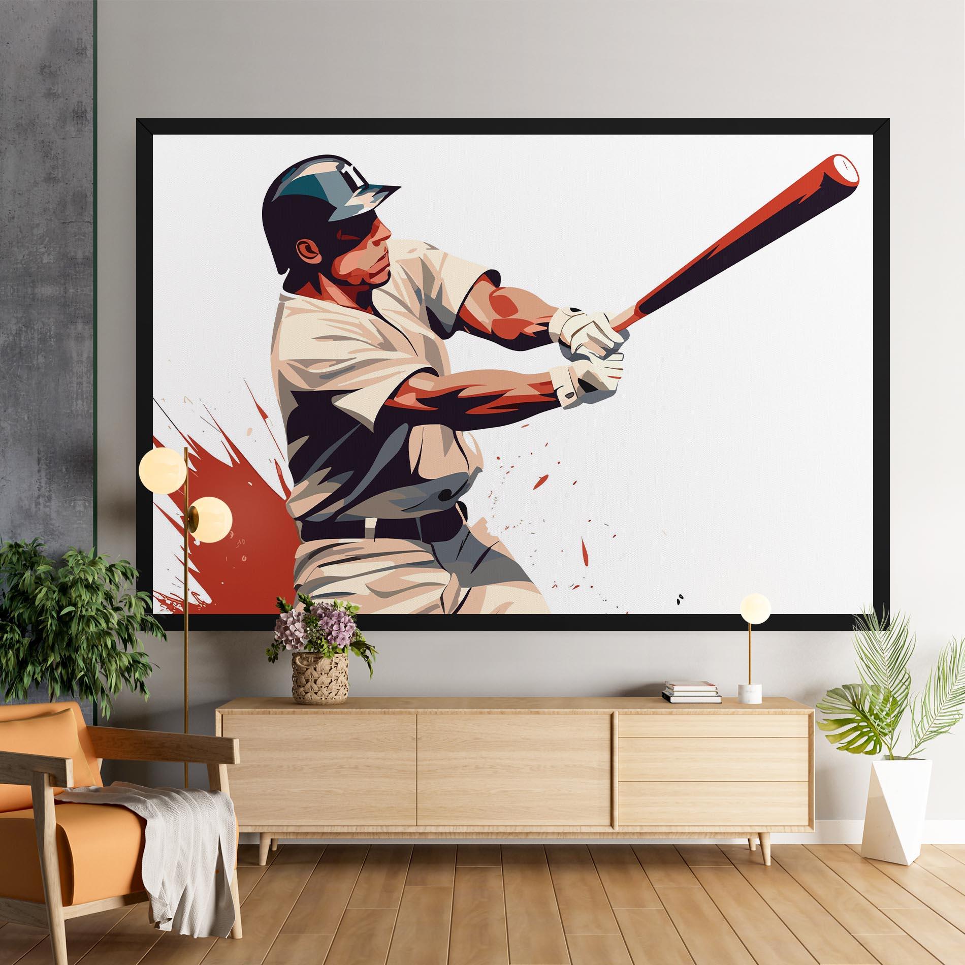 Vászonkép Baseball Red Art mockup 9