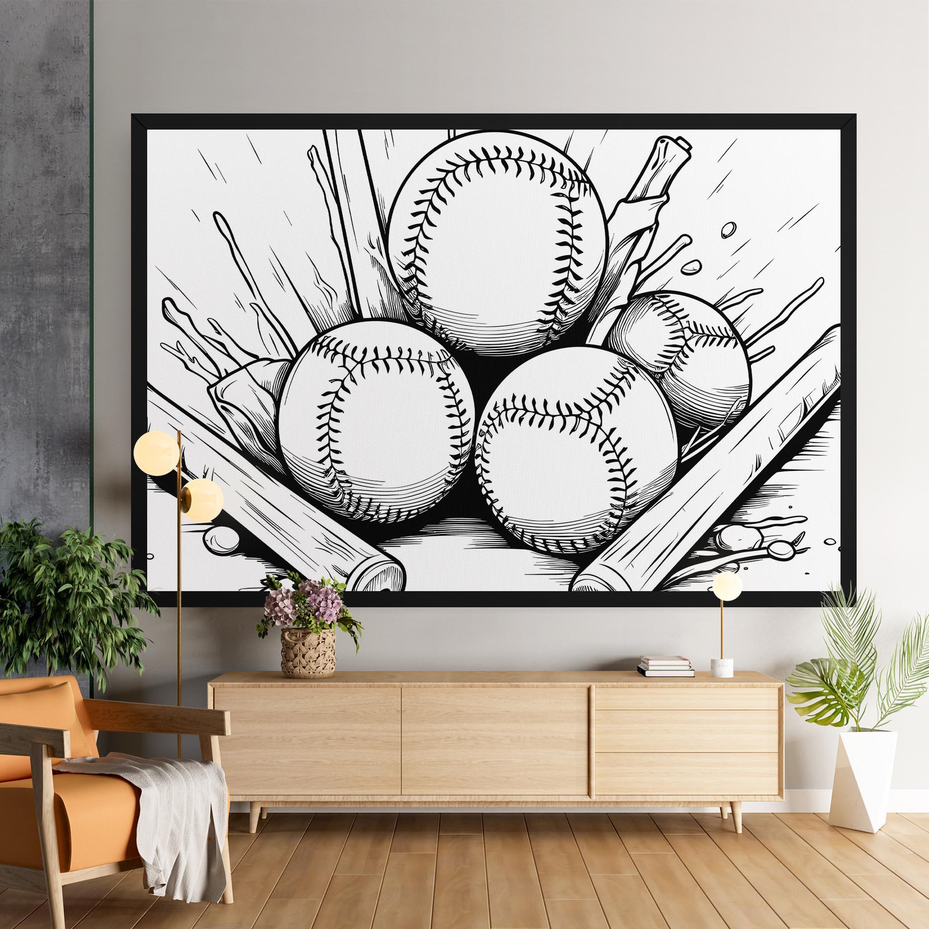 Vászonkép Big Baseball Ball mockup 9