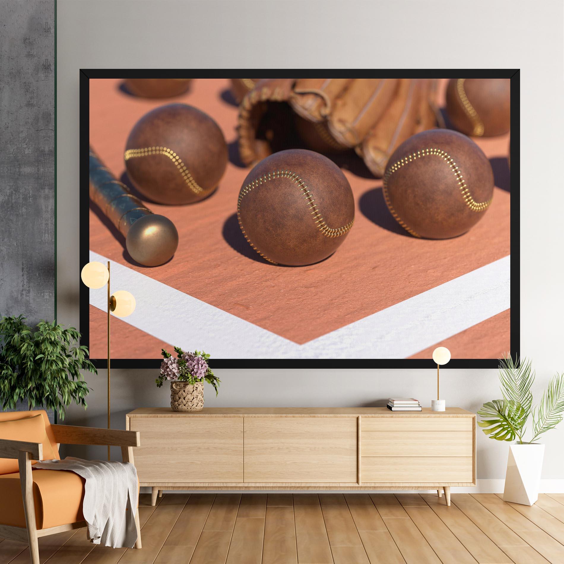 Vászonkép Brown Baseball Ball mockup 9