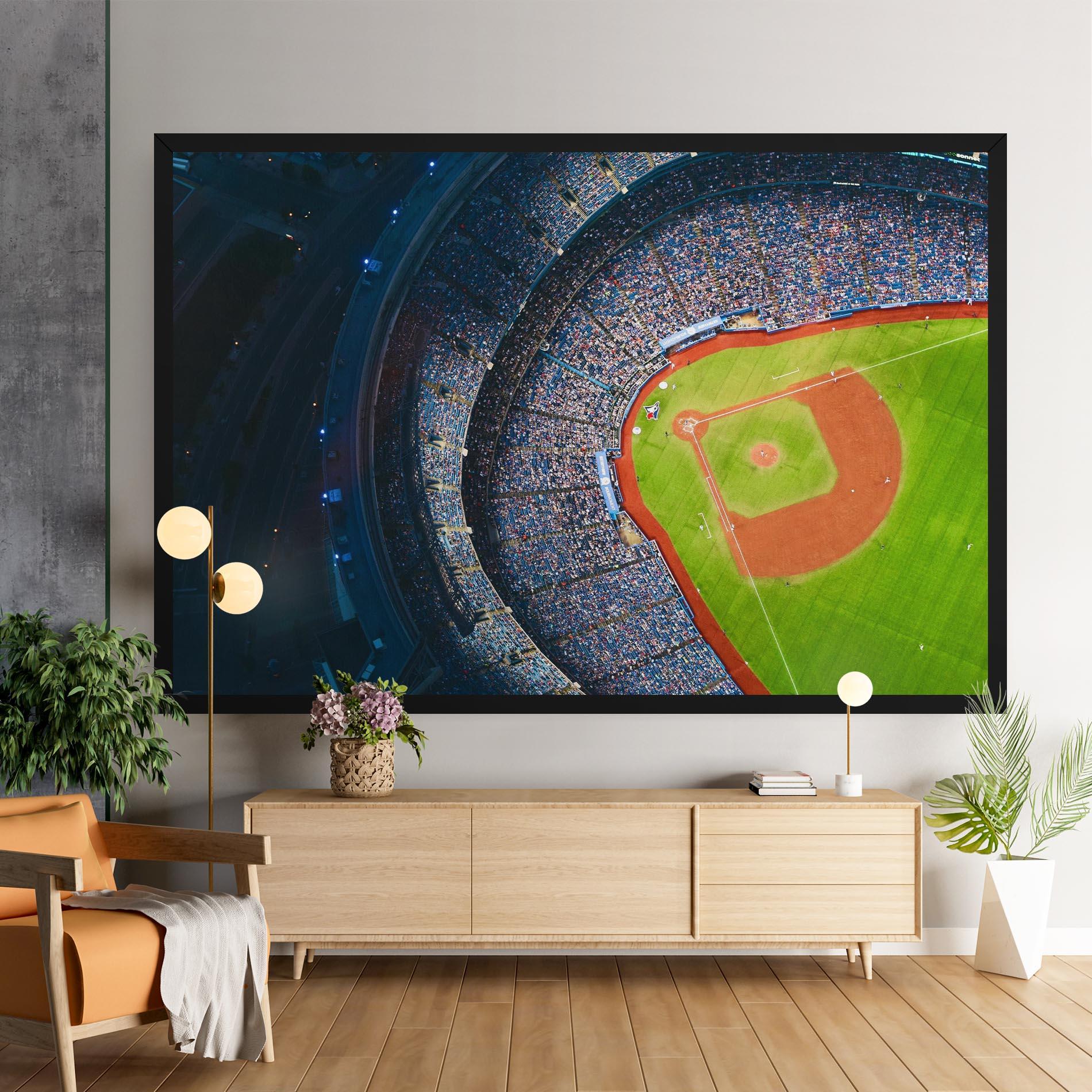 Vászonkép Green Baseball Field mockup 9