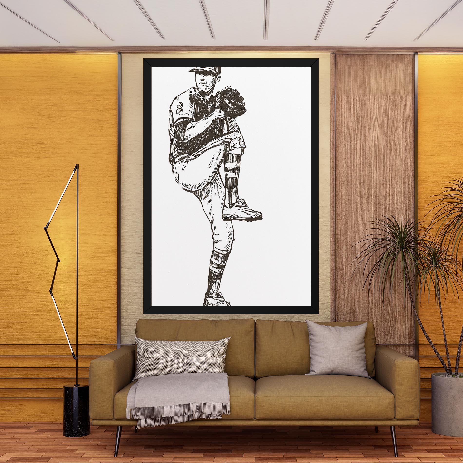 Baseball Player Line mockup 9