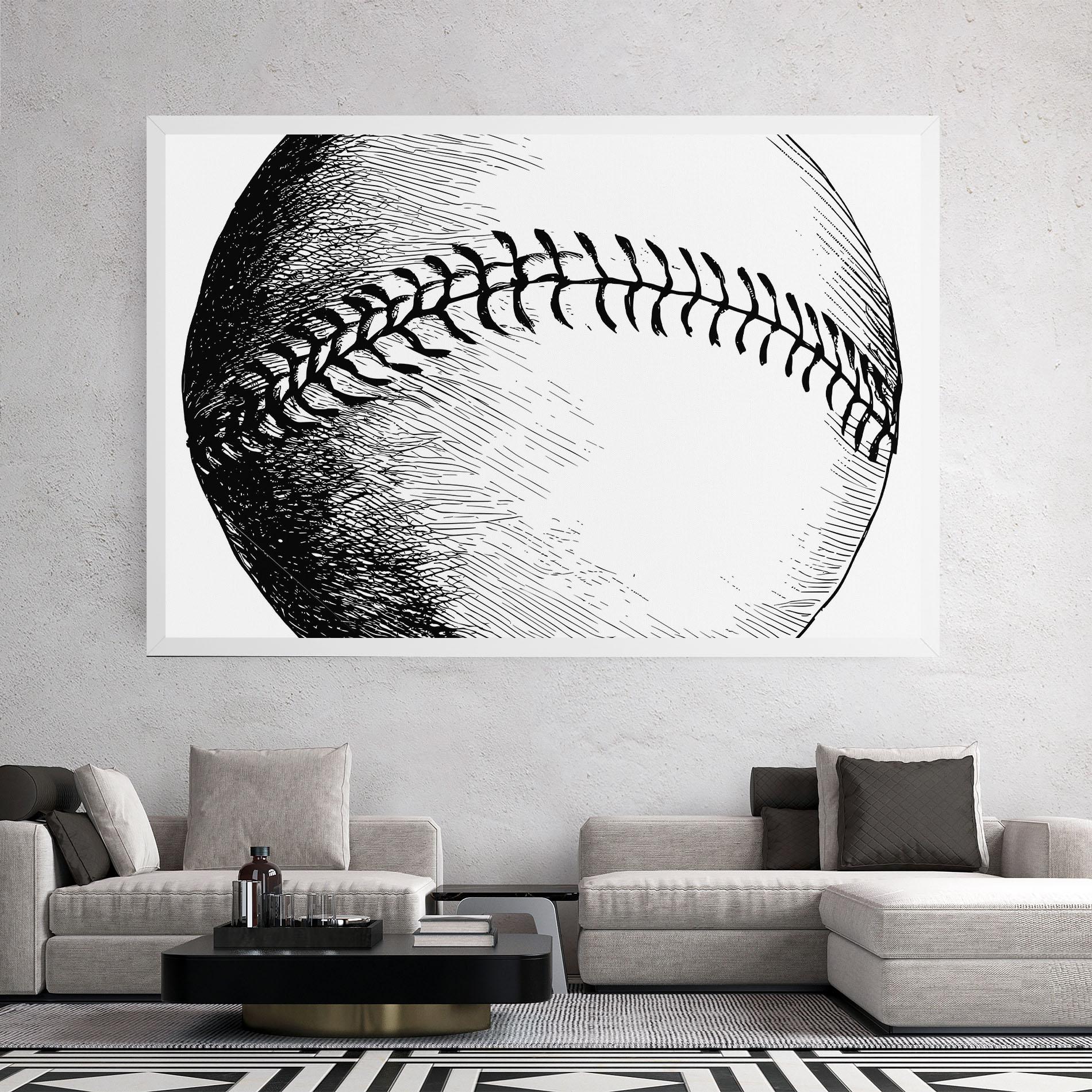 Vászonkép Baseball Black Line mockup 2