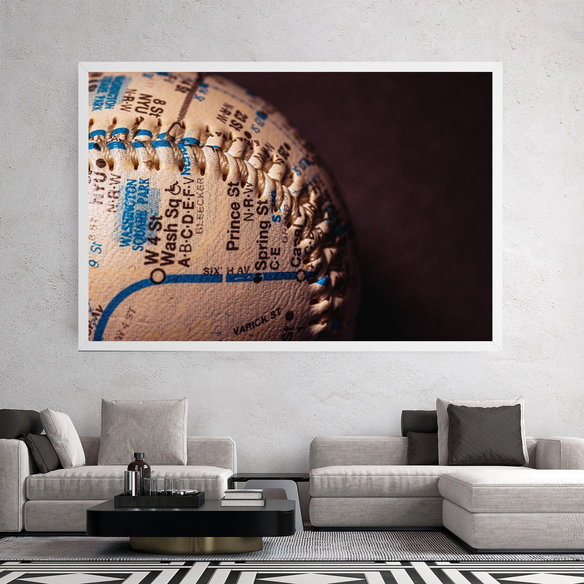 Vászonkép Blue Text Baseball Ball mockup 2